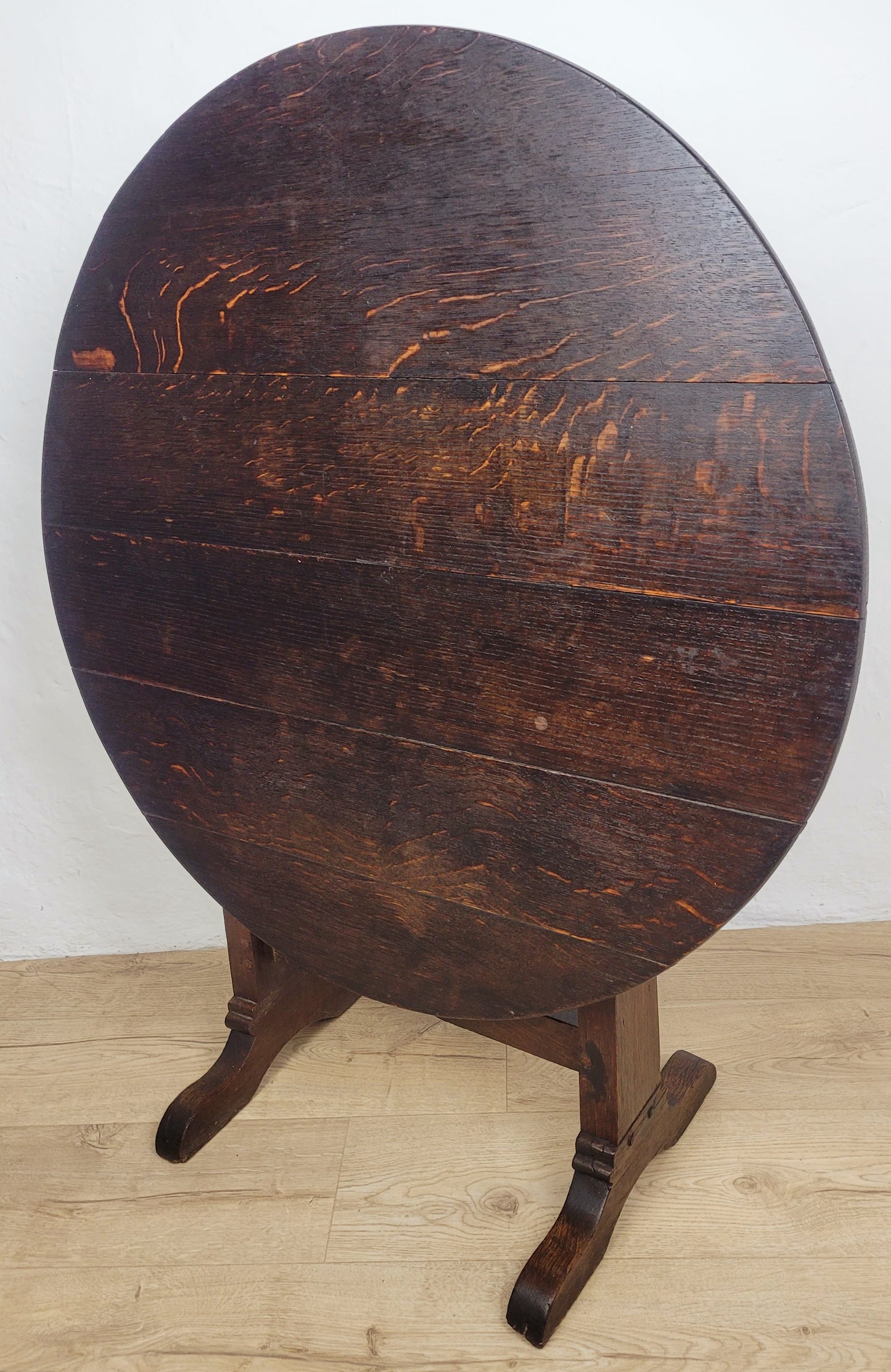 Vigneron Wine Tasting Table French Tilt Top Oak 19th Century Delivery Available
