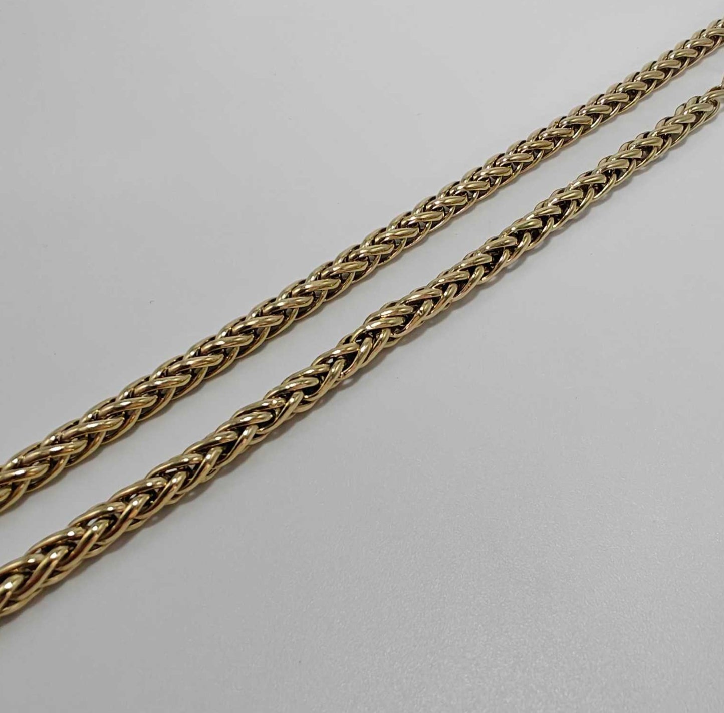 9ct Yellow Gold Spiga Necklace 23 Inches Hallmarked 375 - Postage Available