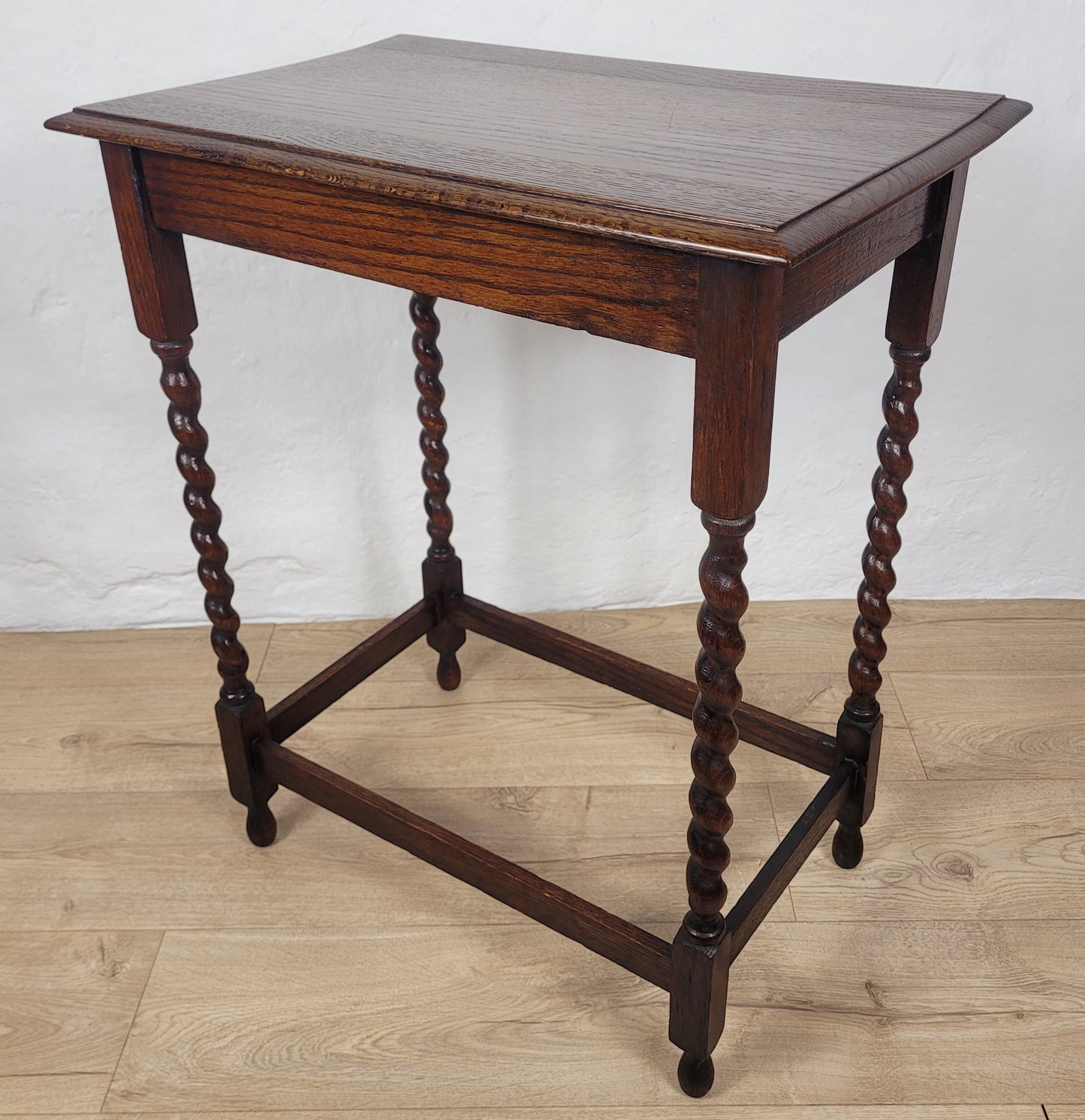 Barley Twist Side Table Vintage Rectangular Country English Postage Available