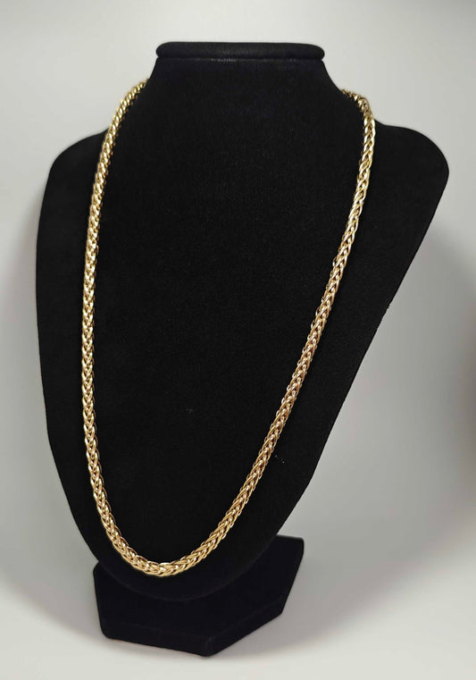 9ct Yellow Gold Spiga Necklace 23 Inches Hallmarked 375 - Postage Available