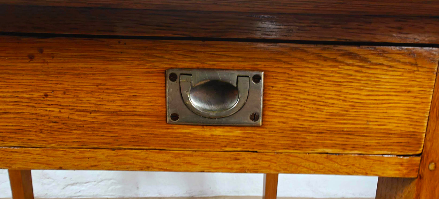 Vintage Military Desk Table Oak Drawer 1930's Country Delivery Available
