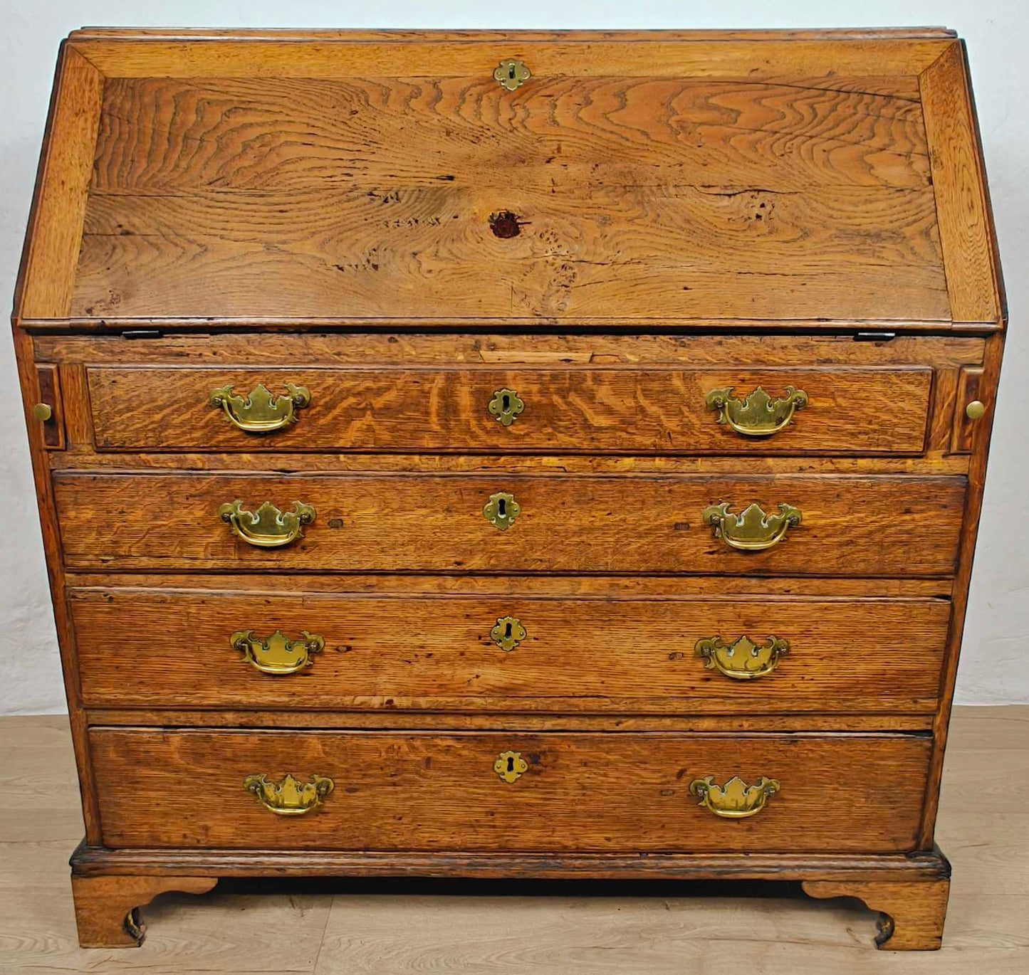 George III Writing Bureau Desk Oak 18thC Antique English Delivery Available