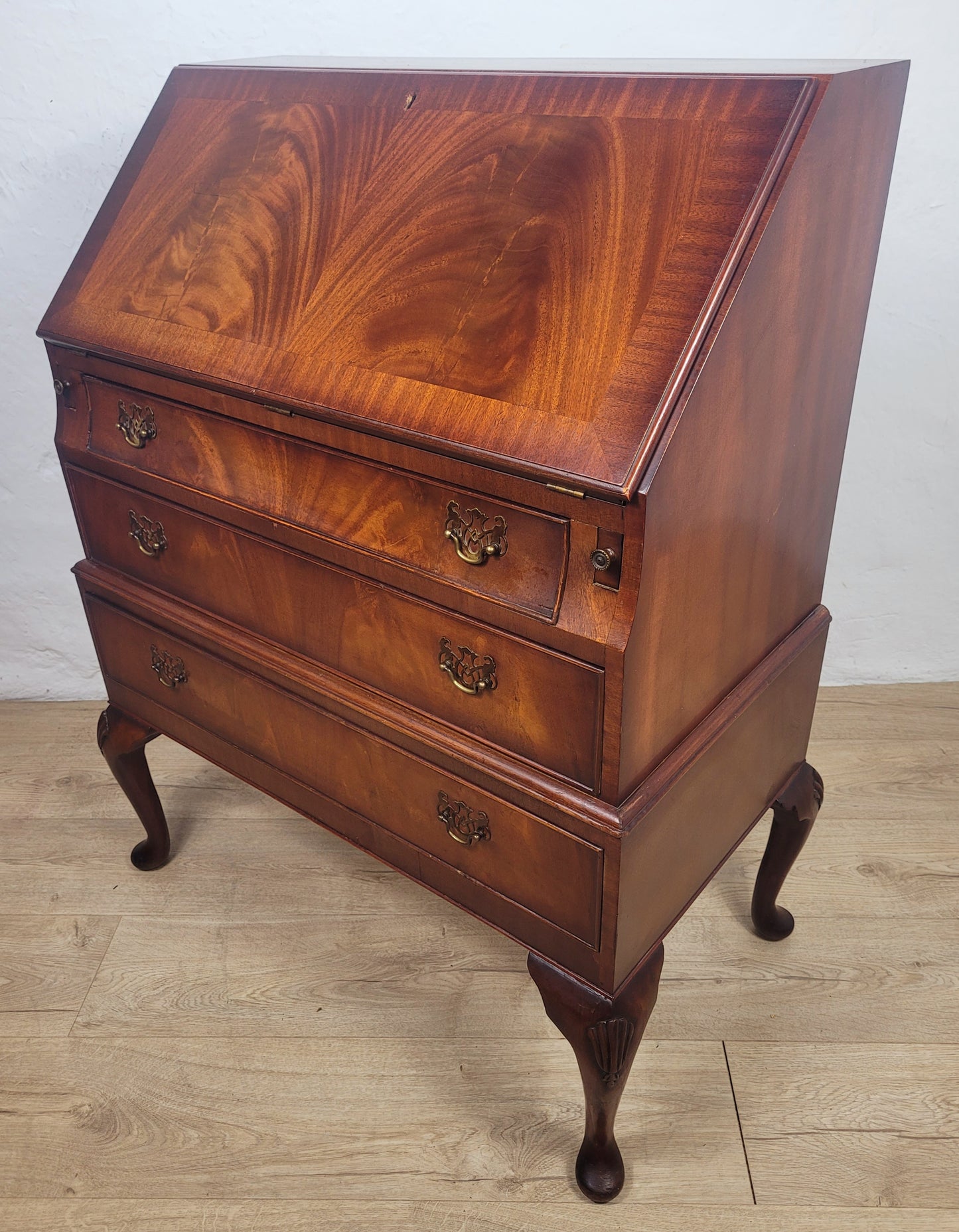 Vintage Writing Bureau Desk Burton Reprod Drawers Mid 20thC Delivery Available