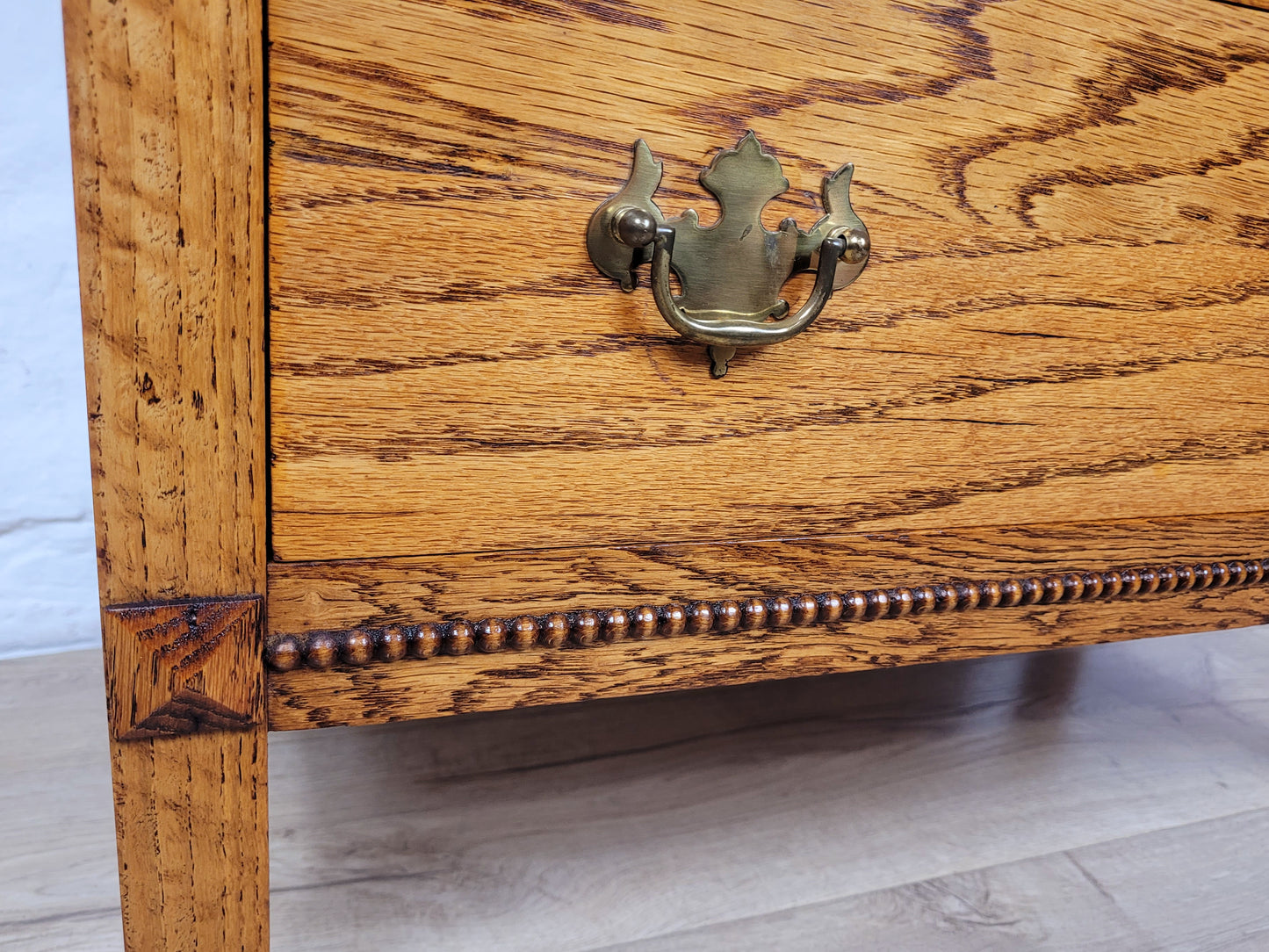 Vintage Chest Of Drawers Oak Carved Country Farmhouse Rustic Delivery Available