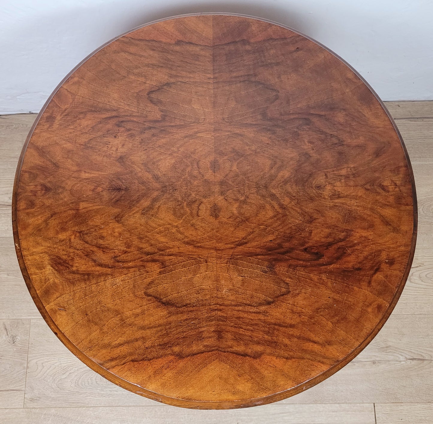 Walnut Coffee Table Side Circular Cabriole Mid Century 1940s Postage Available