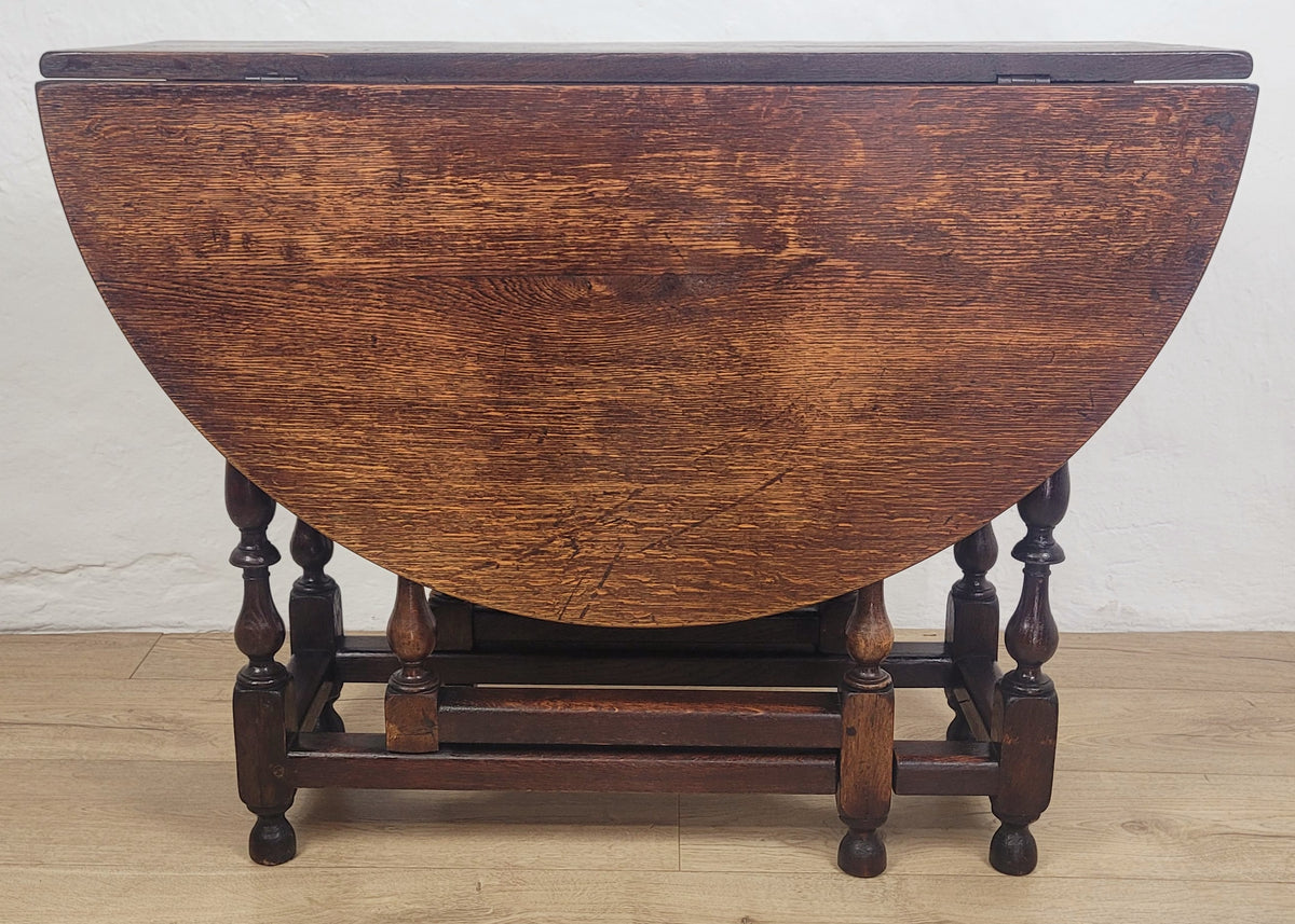 Dining Table Early 20thC Oak Drop Leaf Gateleg Country 1920's Delivery Available