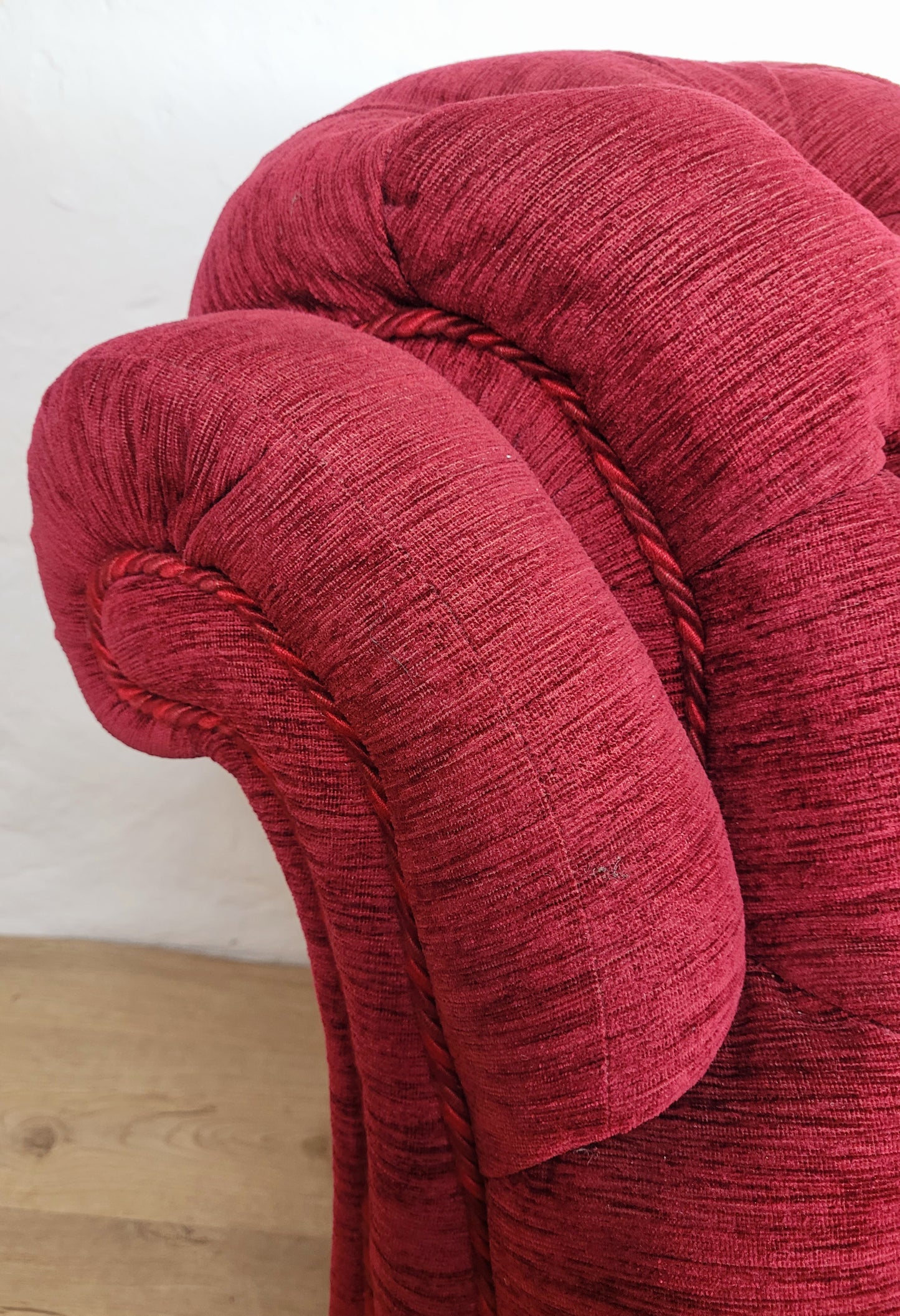 Victorian Chaise Lounge 19th Century Red Upholstered Antique Delivery Available