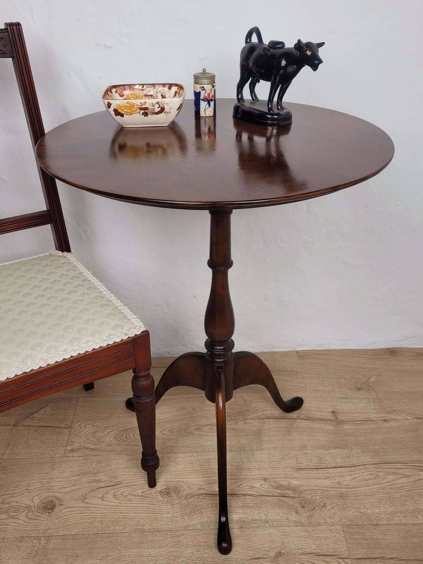 English Tripod Occasional Table Tilt Top Vintage Mid Century Postage Available