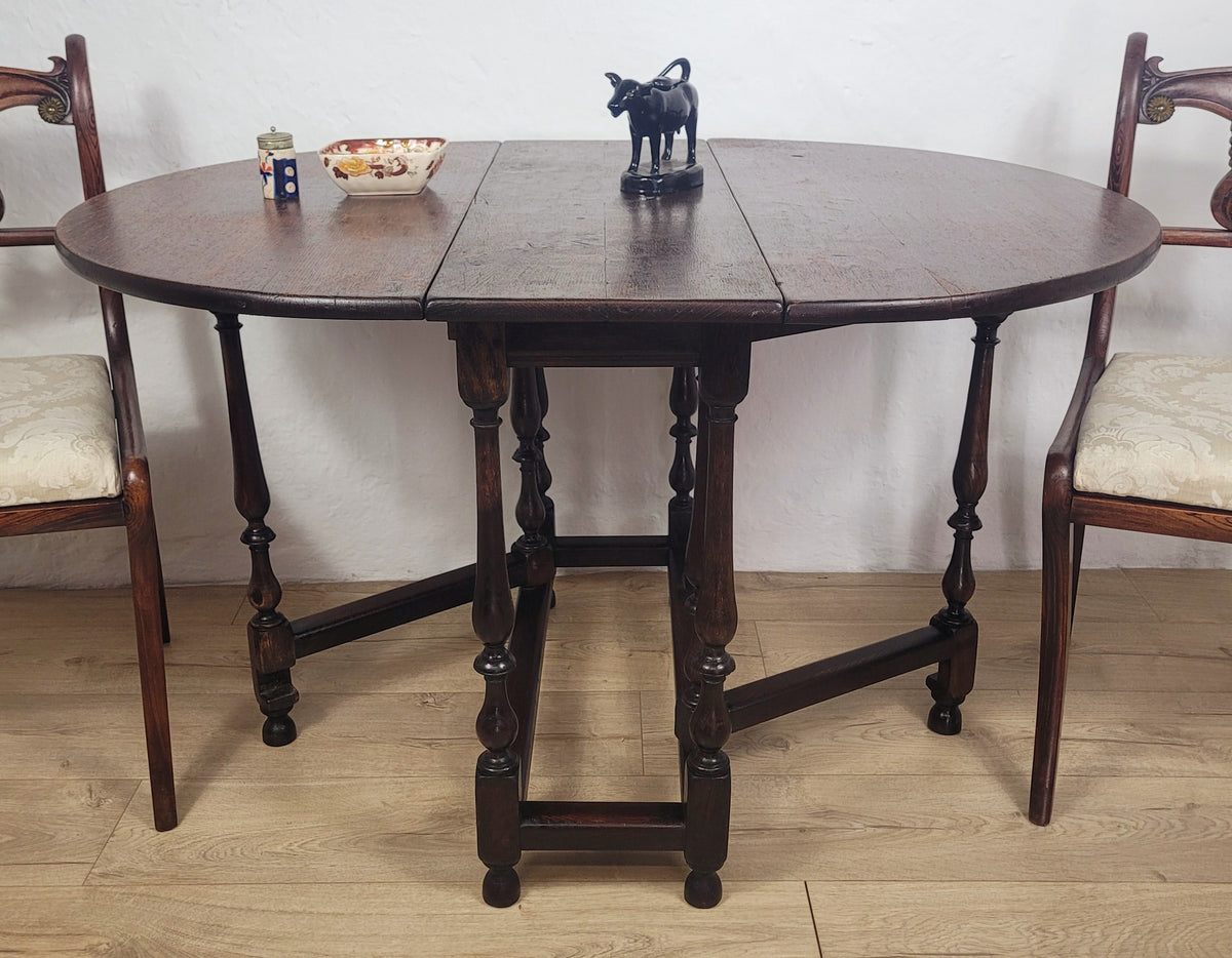 Dining Table Early 20thC Oak Drop Leaf Gateleg Country 1920's Delivery Available