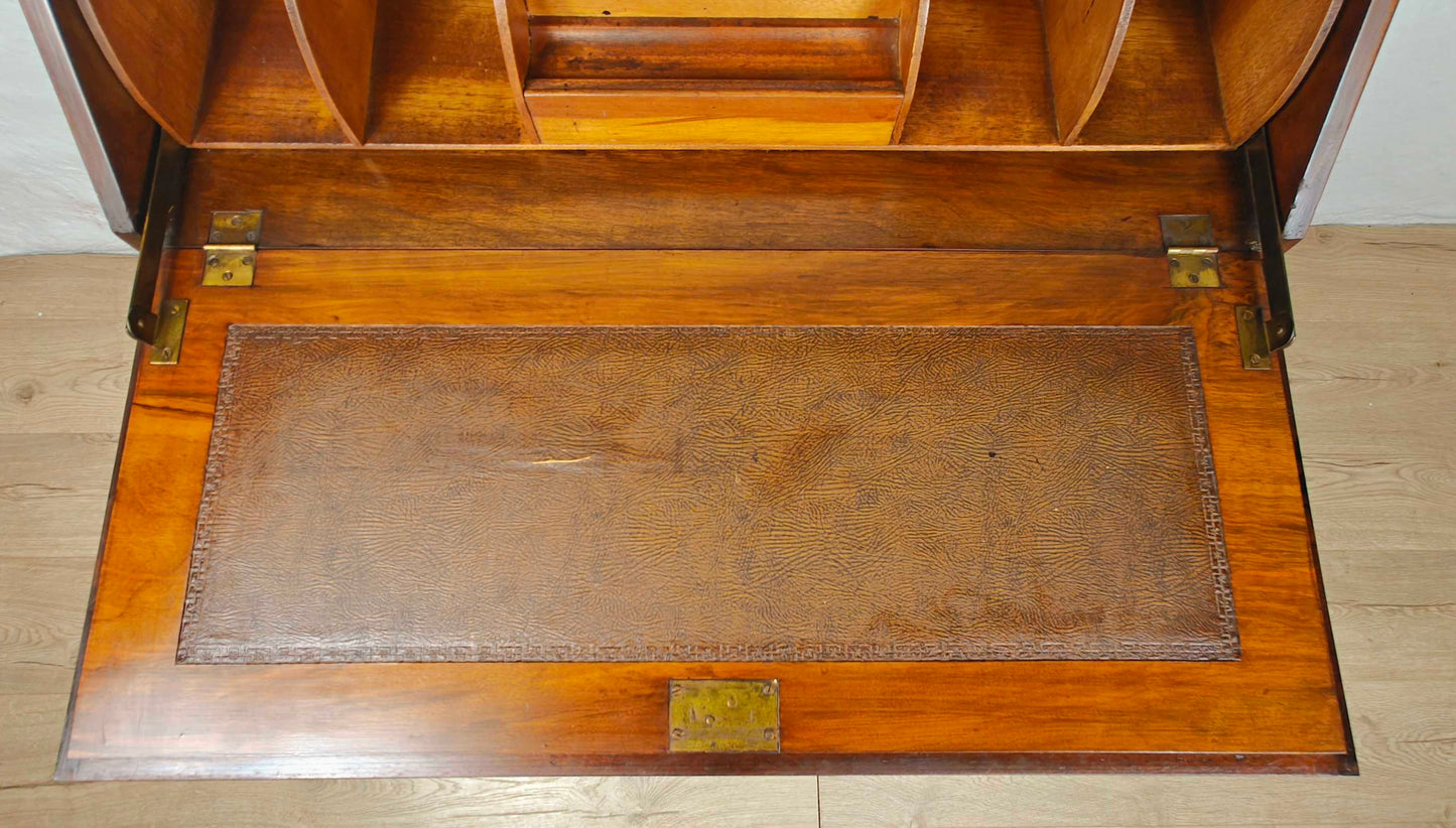 Edwardian Writing Bureau Desk Walnut Lock and Key 1910 Delivery Available