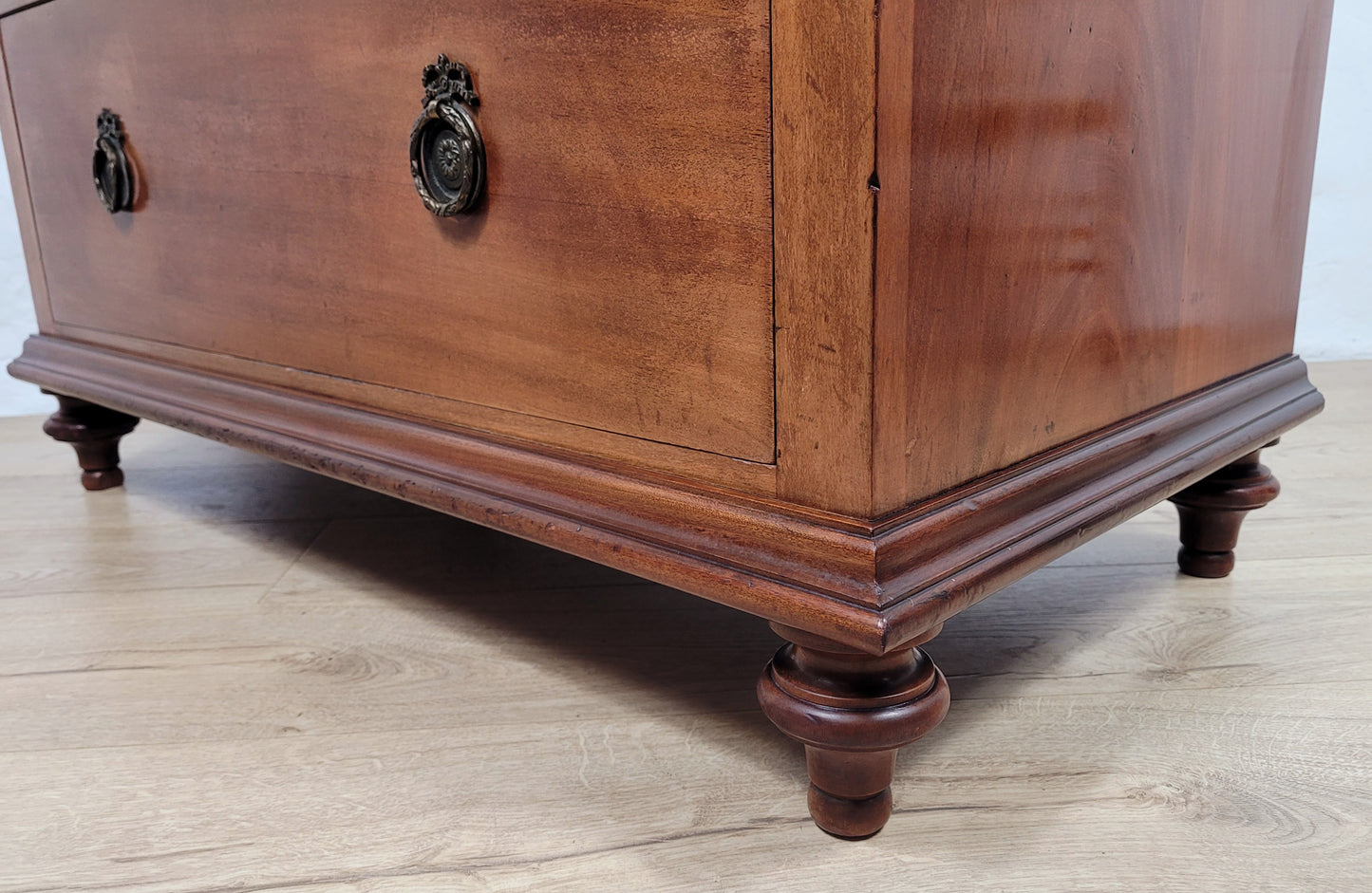 Edwardian Chest of Drawers 2 Over 3 1910s Drop Handle Antique Delivery Available