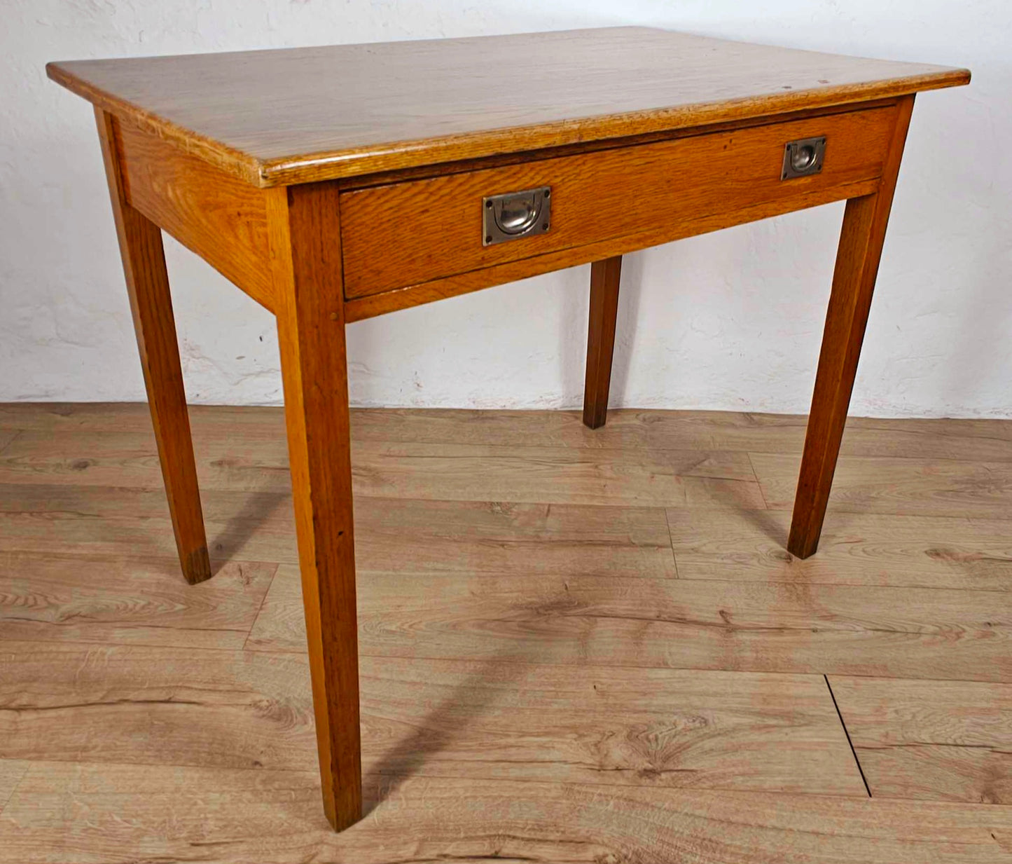 Vintage Military Desk Table Oak Drawer 1930's Country Delivery Available