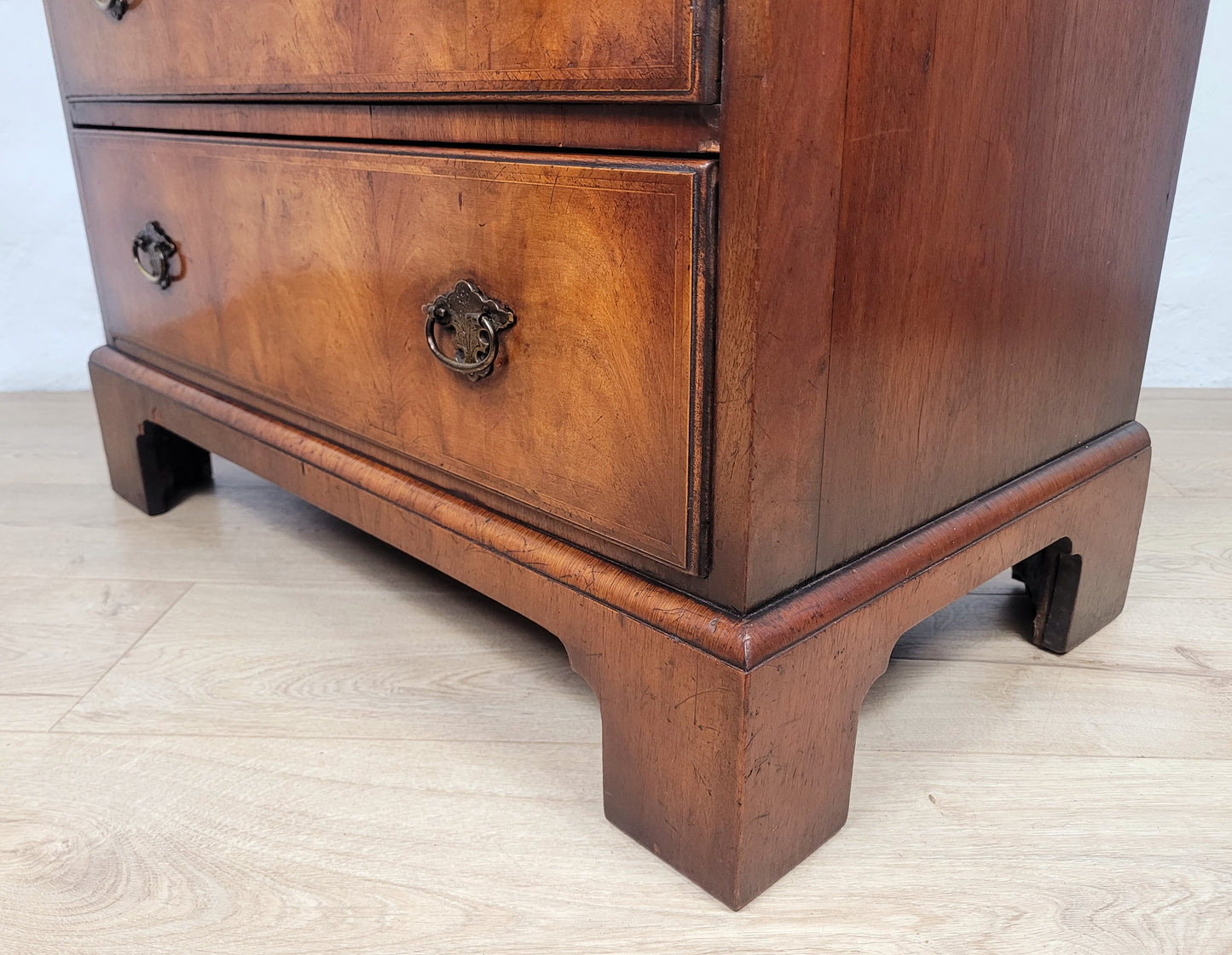 Edwardian Writing Bureau Desk Walnut 'Pratts' Lock and Key Delivery Available