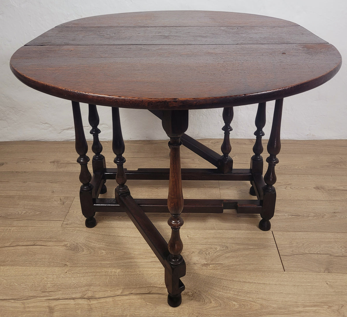Dining Table Early 20thC Oak Drop Leaf Gateleg Country 1920's Delivery Available