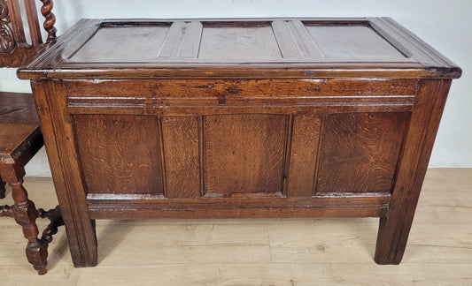 Georgian Coffer Chest Oak 19thC Bullseye English Country Delivery Available