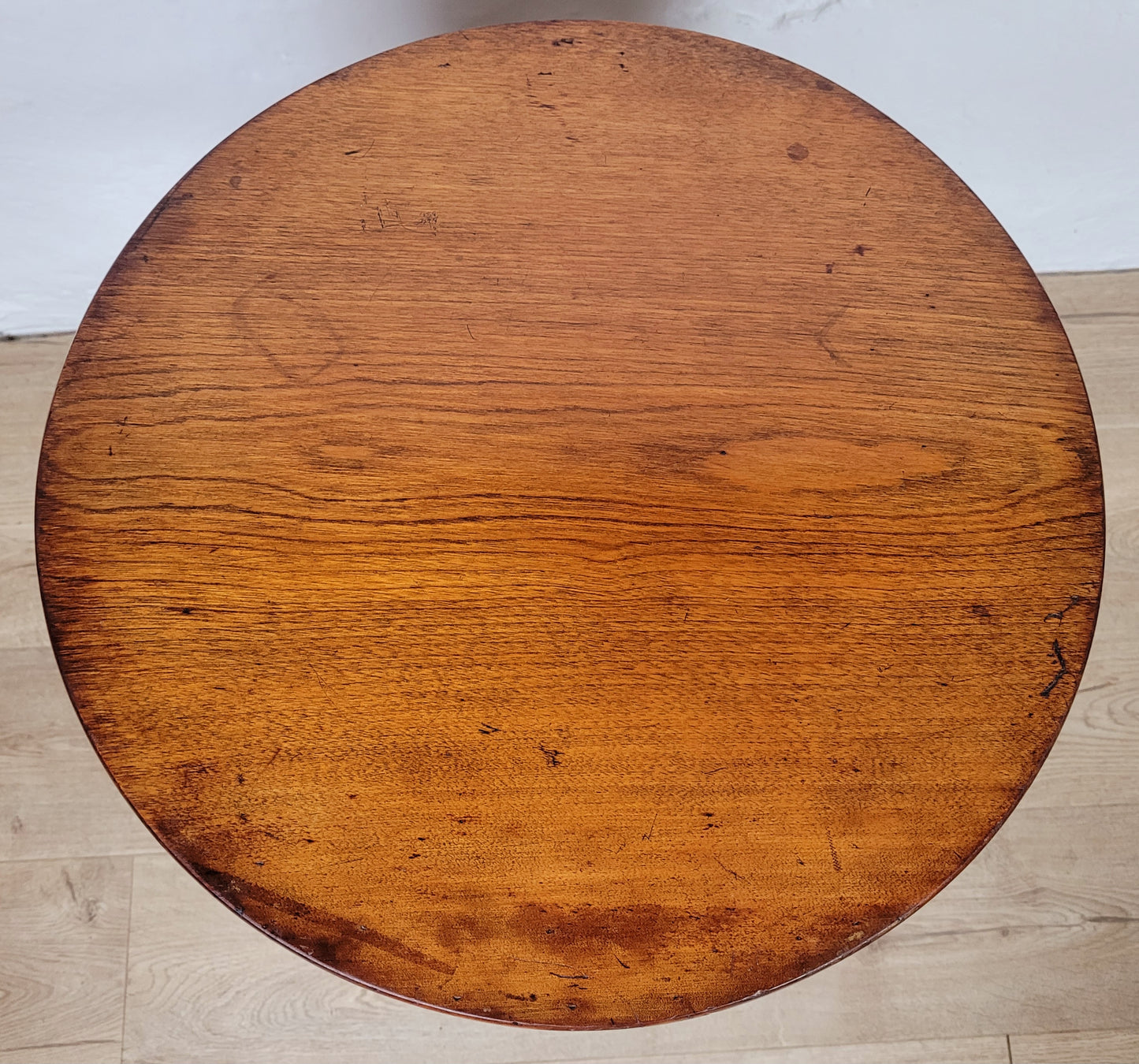 Barley Twist Occasional Table Circular Vintage 1930s English Postage Available