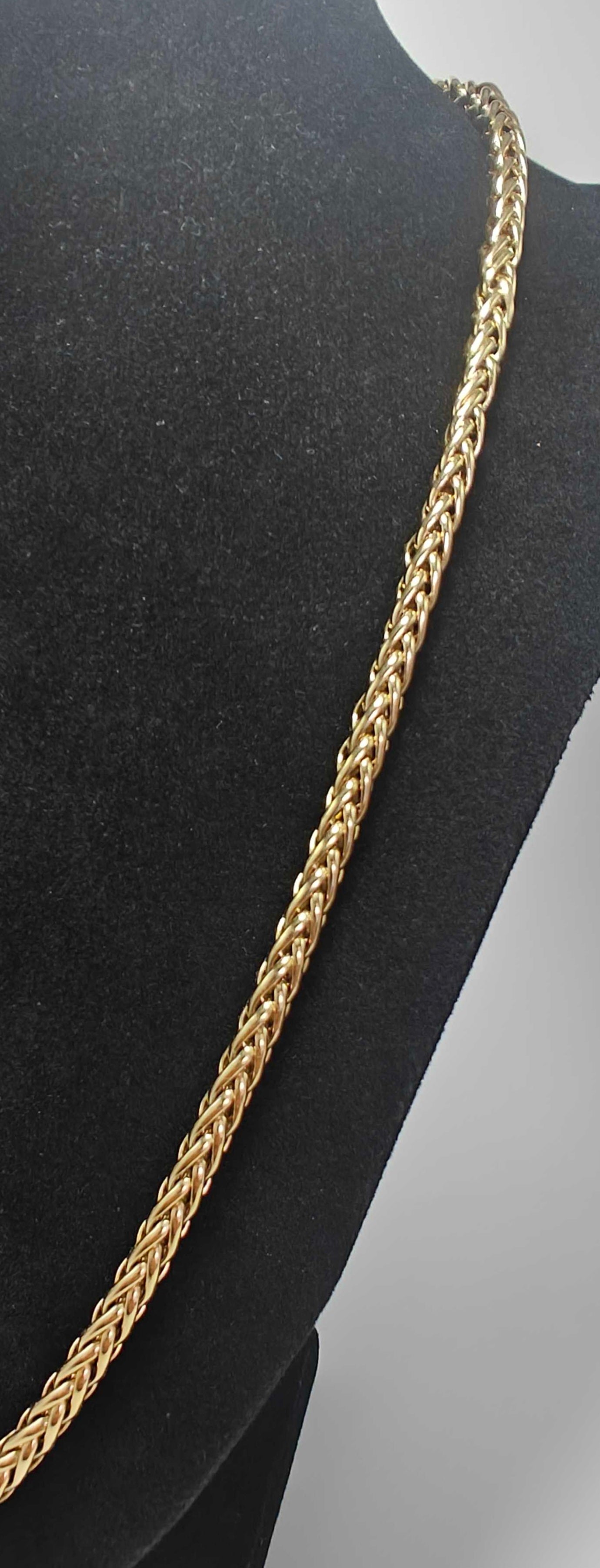 9ct Yellow Gold Spiga Necklace 23 Inches Hallmarked 375 - Postage Available