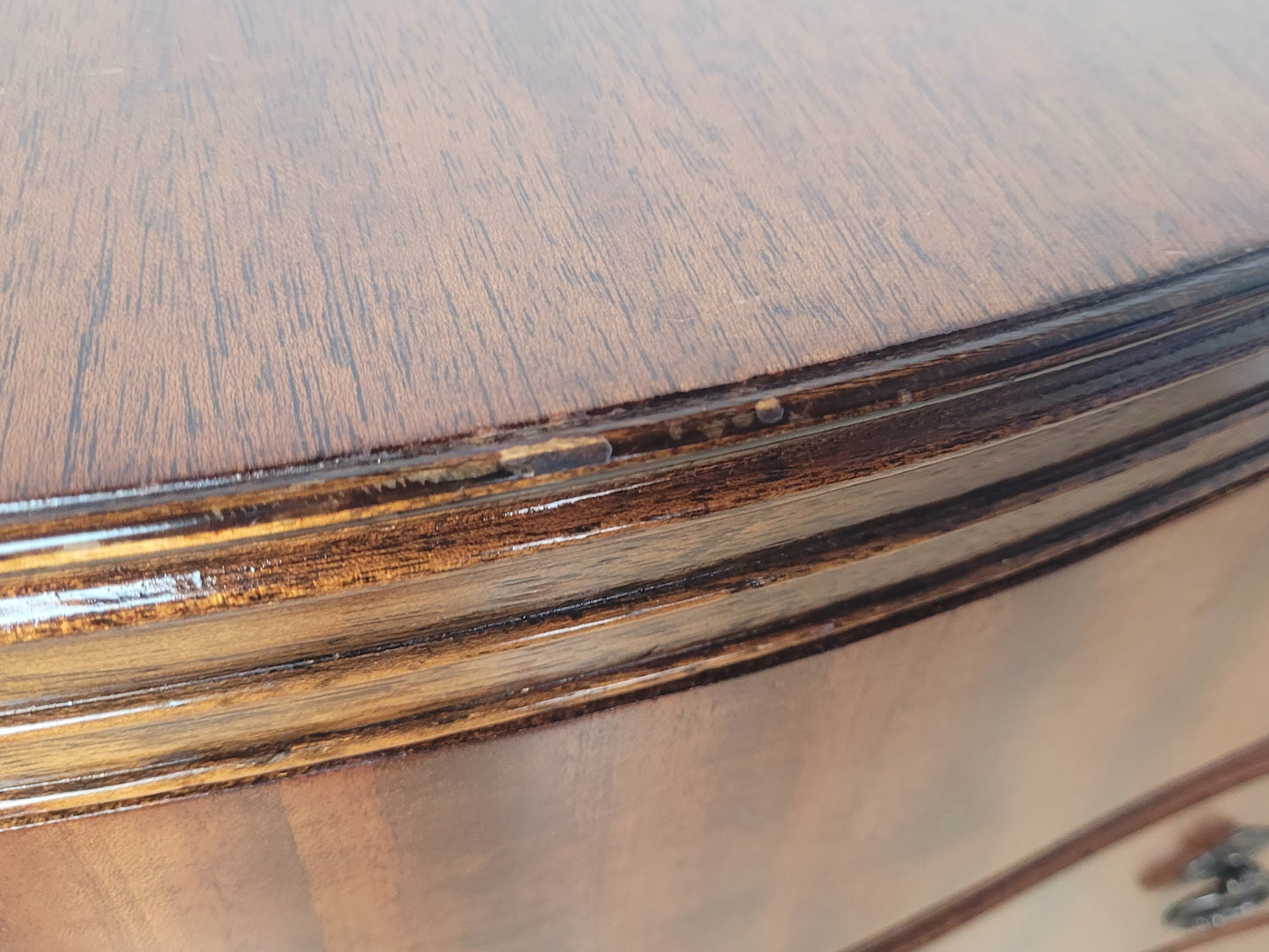 Chest of Drawers 4 Serpentine Front Mahogany Antique English Delivery Available