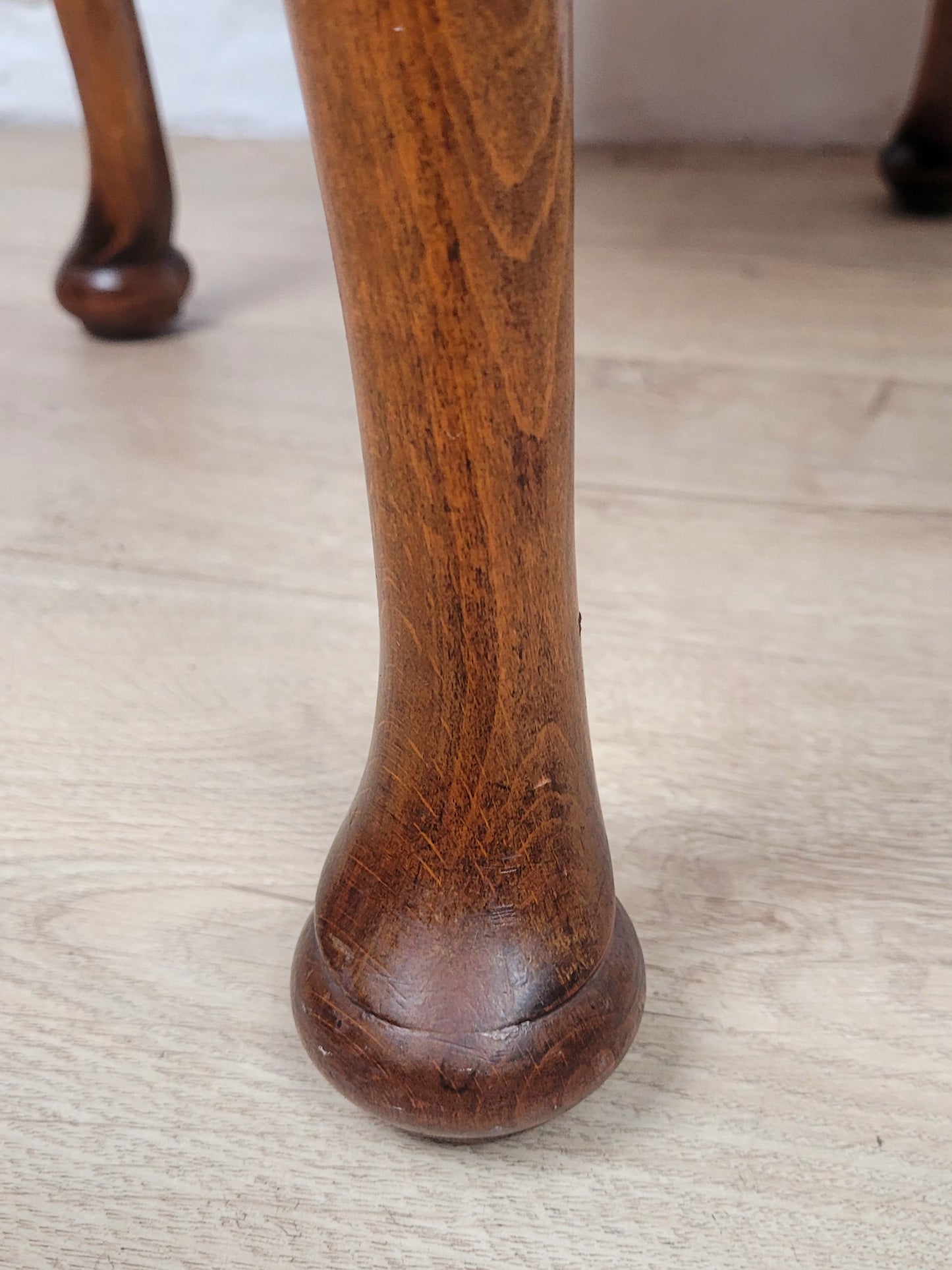 Walnut Coffee Table Side Circular Cabriole Mid Century 1940s Postage Available