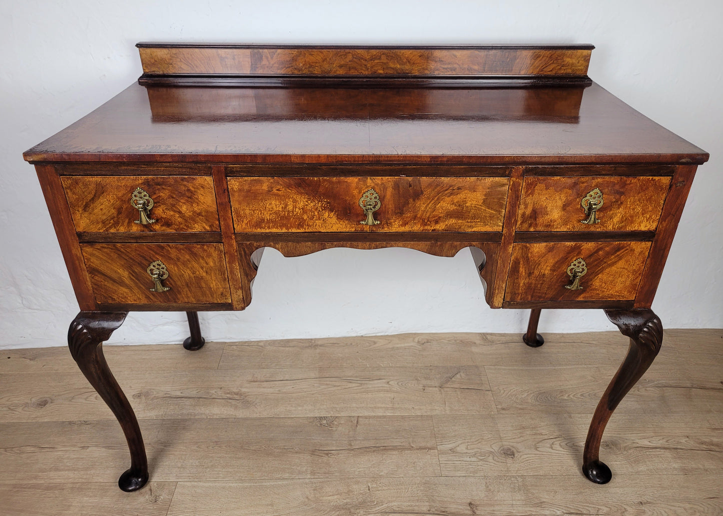 Ladies Writing Desk Vintage Mahogany Cabriole Shell Knee 1950 Delivery Available