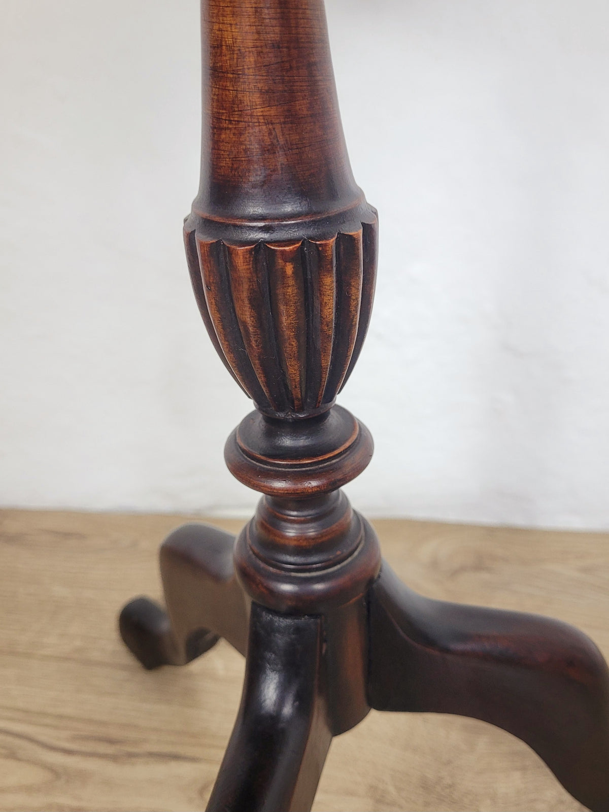 Victorian Tripod Wine Table Circular English Mahogany 1890 Postage Available