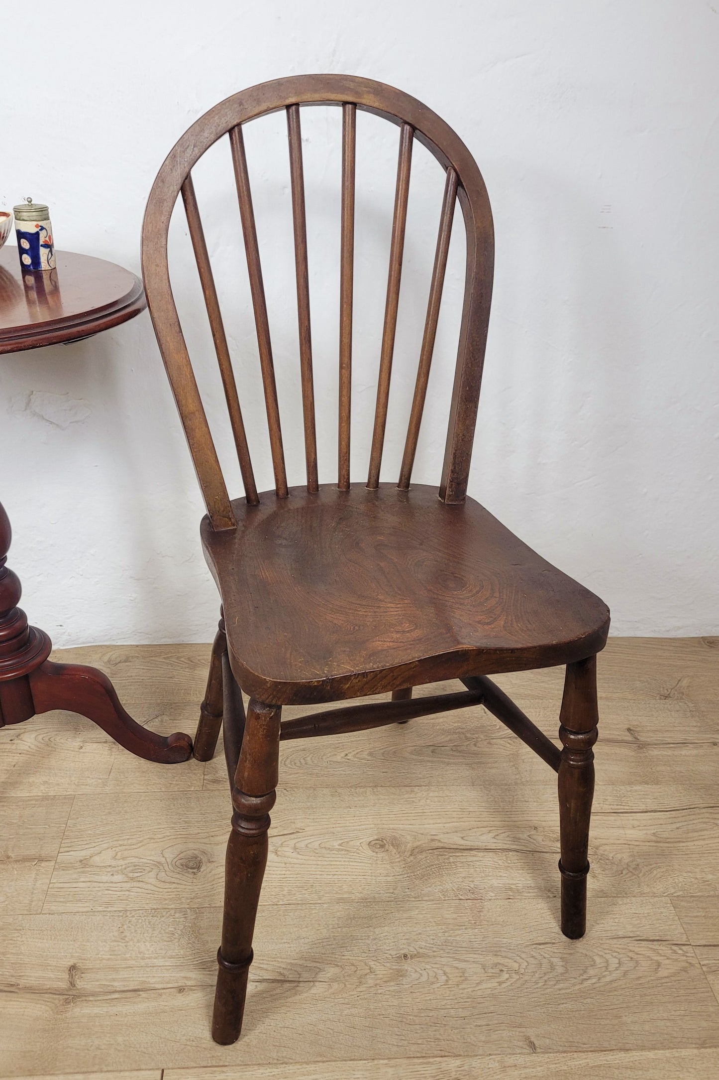 Vintage Kitchen Chair Hoop Back Elm & Birch English 20thC Postage Available