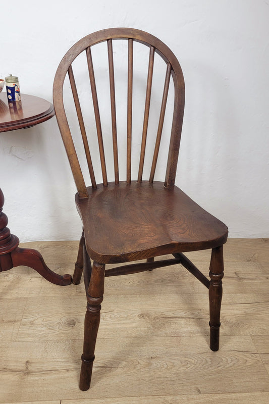 Vintage Kitchen Chair Hoop Back Elm & Birch English 20thC Postage Available