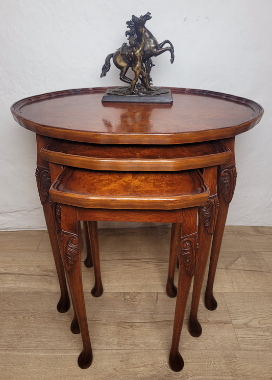 Bevan Funnell Nesting Tables Set of Three Antique Style 1950s Postage Available