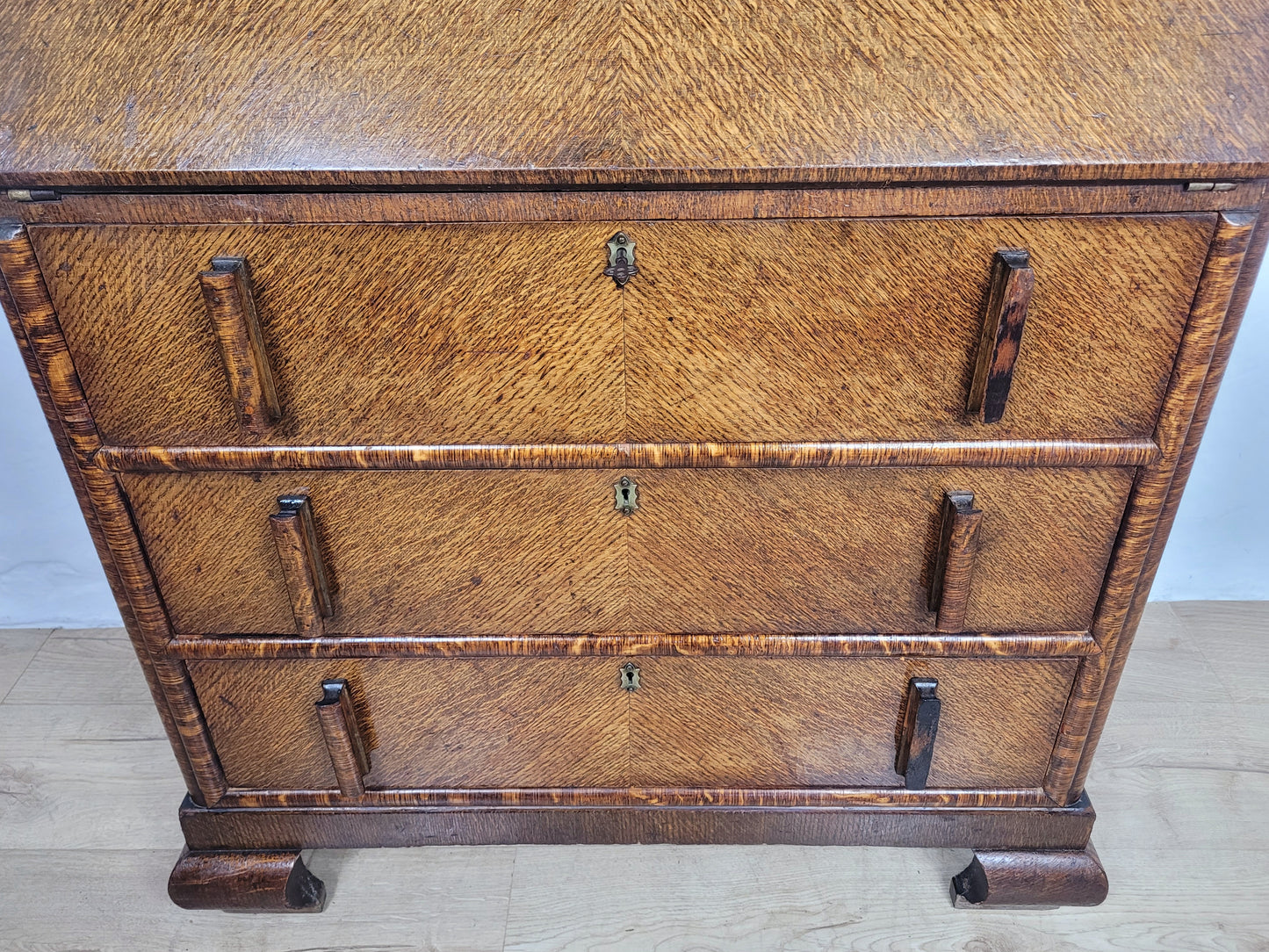 Oak Writing Bureau Desk Vintage 1960's Key & Lock Delivery Available