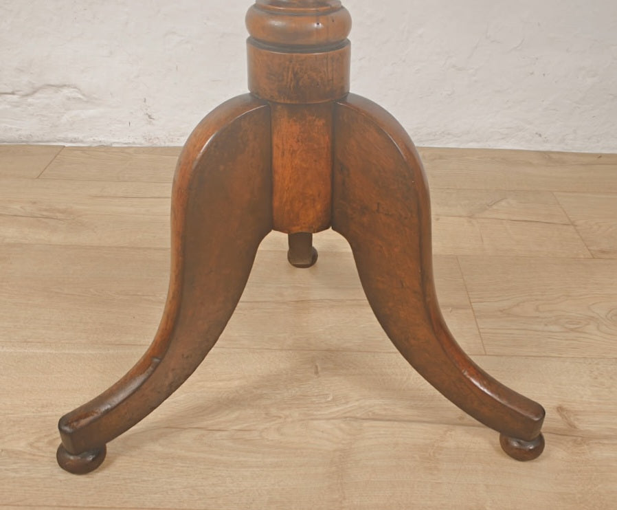Victorian Tilt Top Table Tripod Rectangular Mahogany English Postage Available