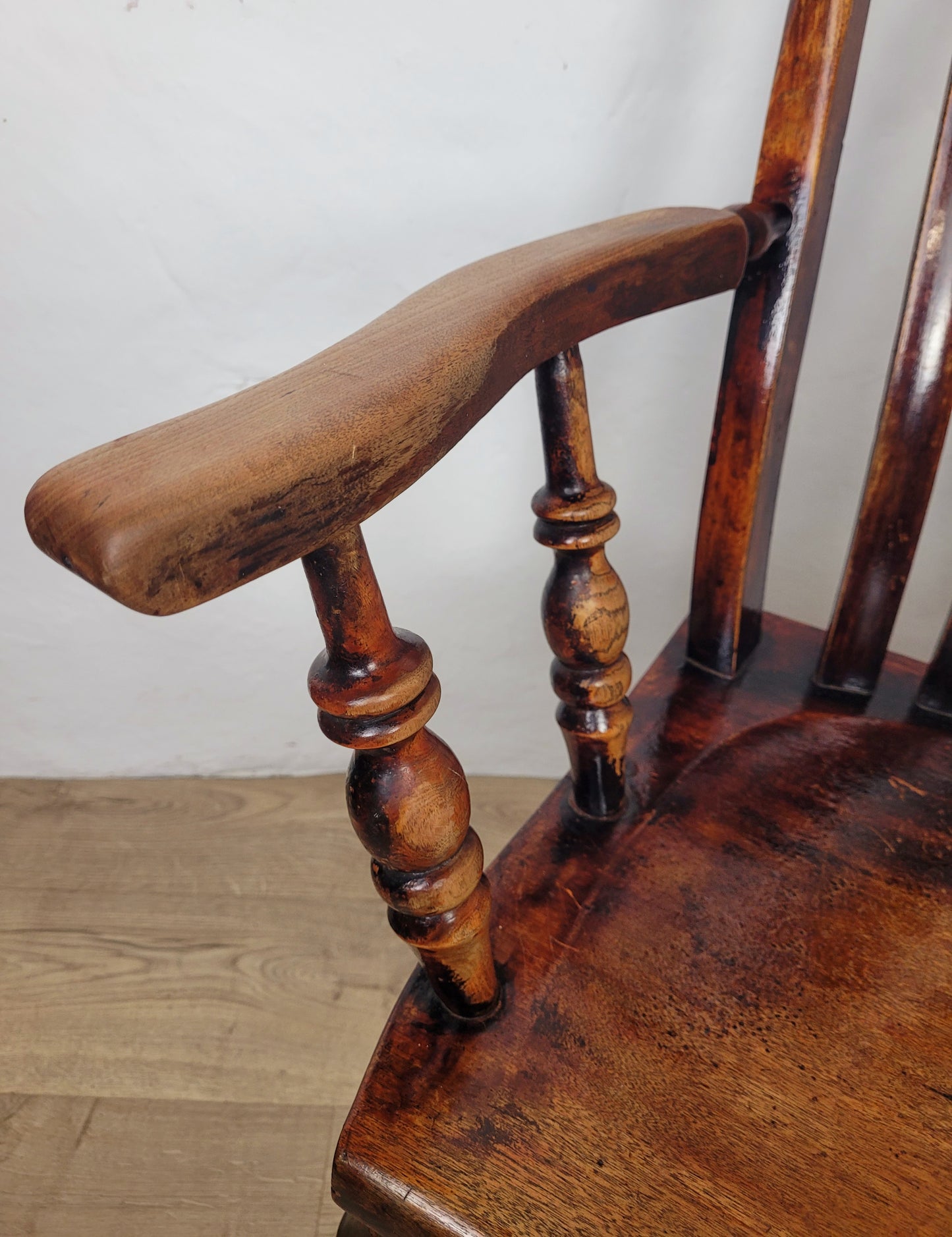 Victorian Kitchen Armchair 19thC Slatback Farmhouse Delivery Available