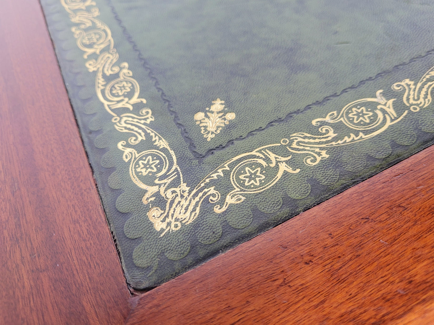 Victorian Writing Desk Knee Hole English 1890 Leather Antique Delivery Available