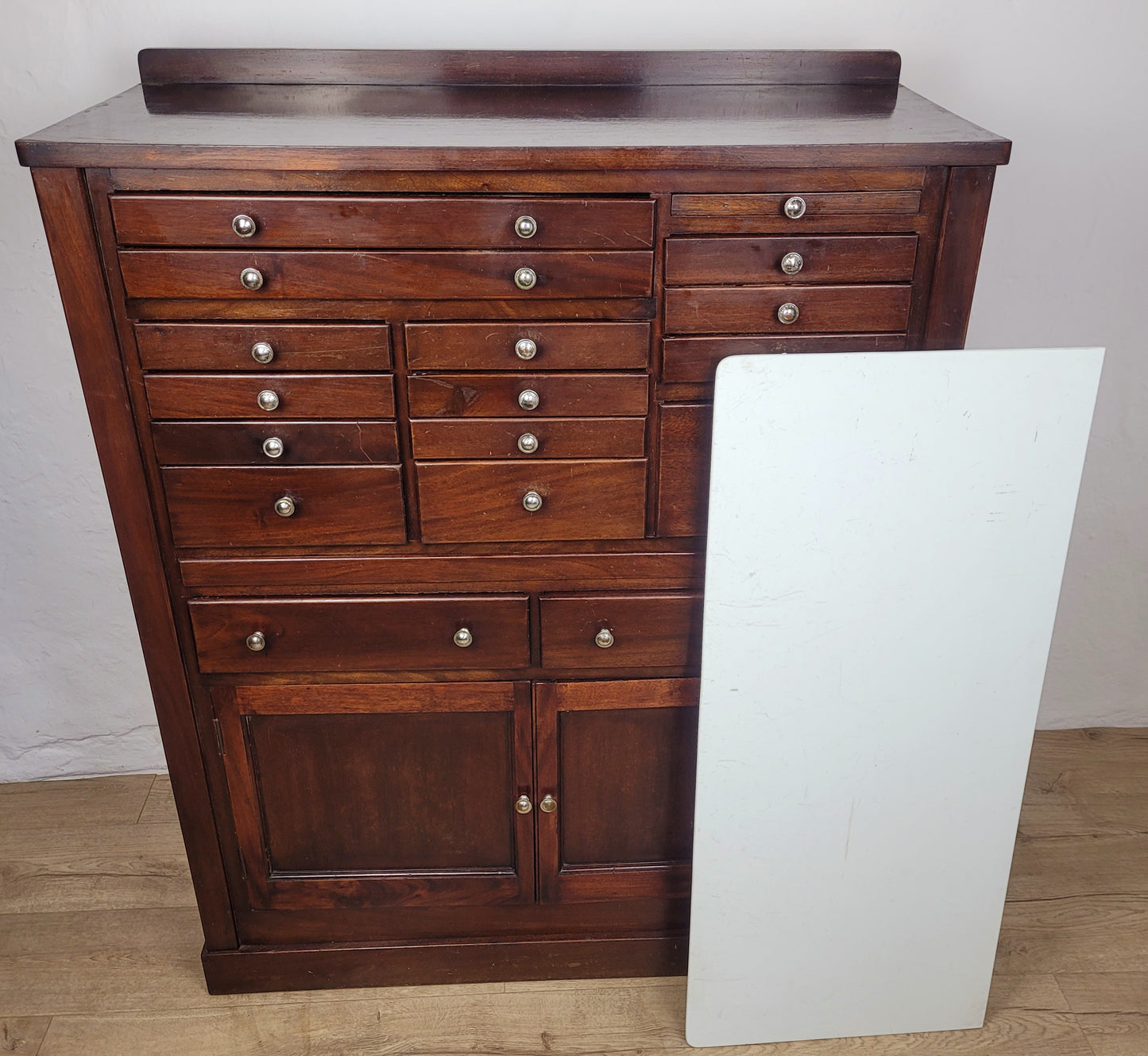 Dentist Collector Cabinet Vintage English Marble 17 Drawers Delivery Available