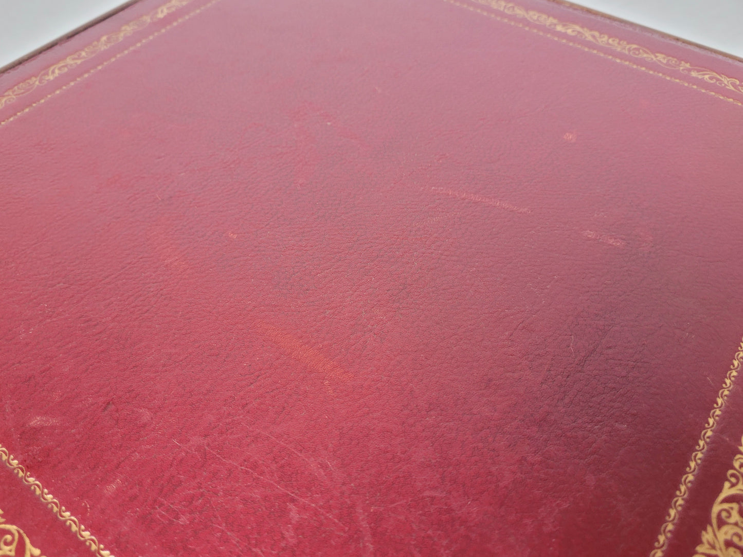 Vintage Bedside Table Leather Top Lid Mid 20th-century Postage Available