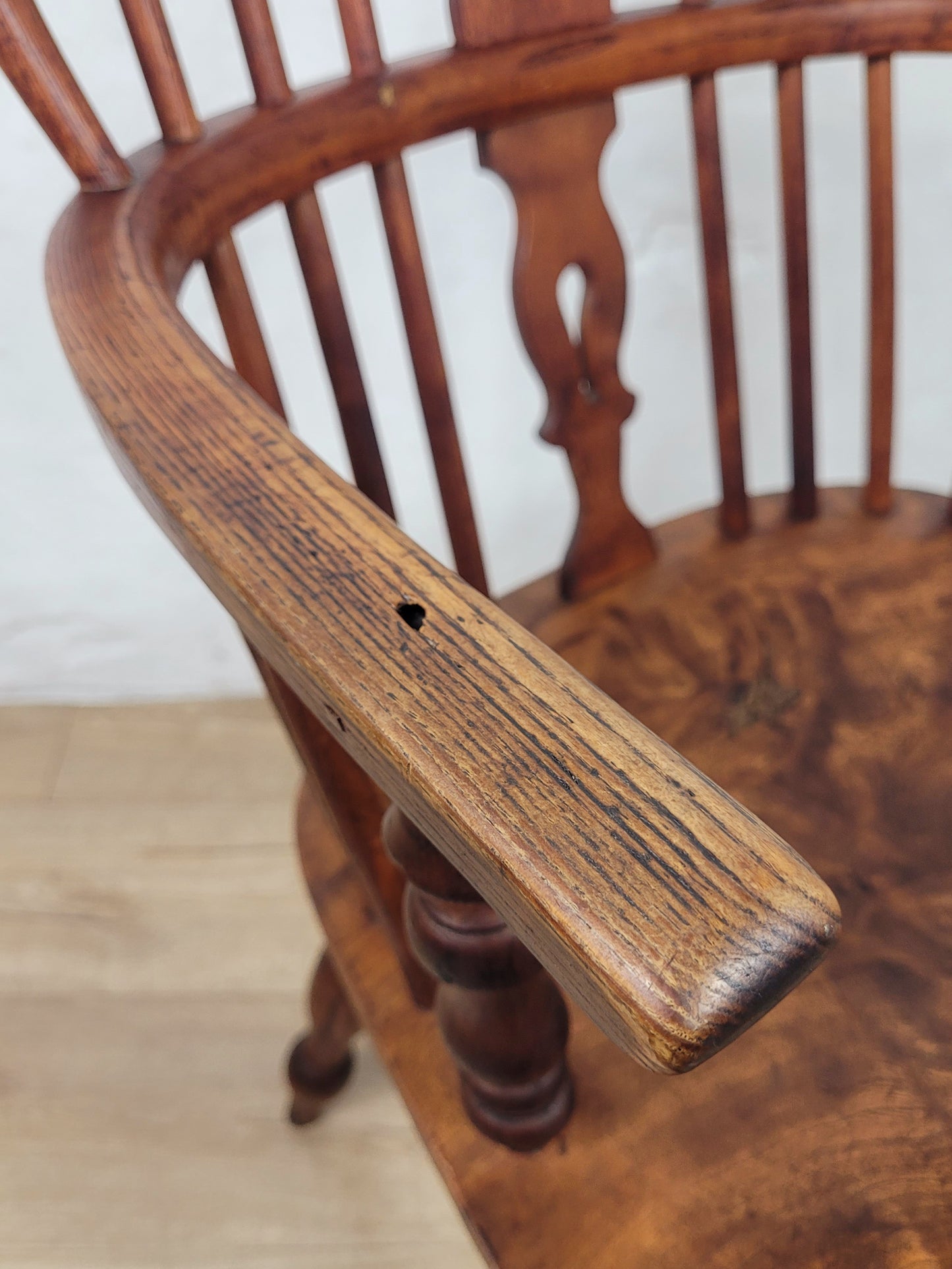 Victorian Windsor Armchair HoopBack Crinoline Stretcher 19thC Delivery Available