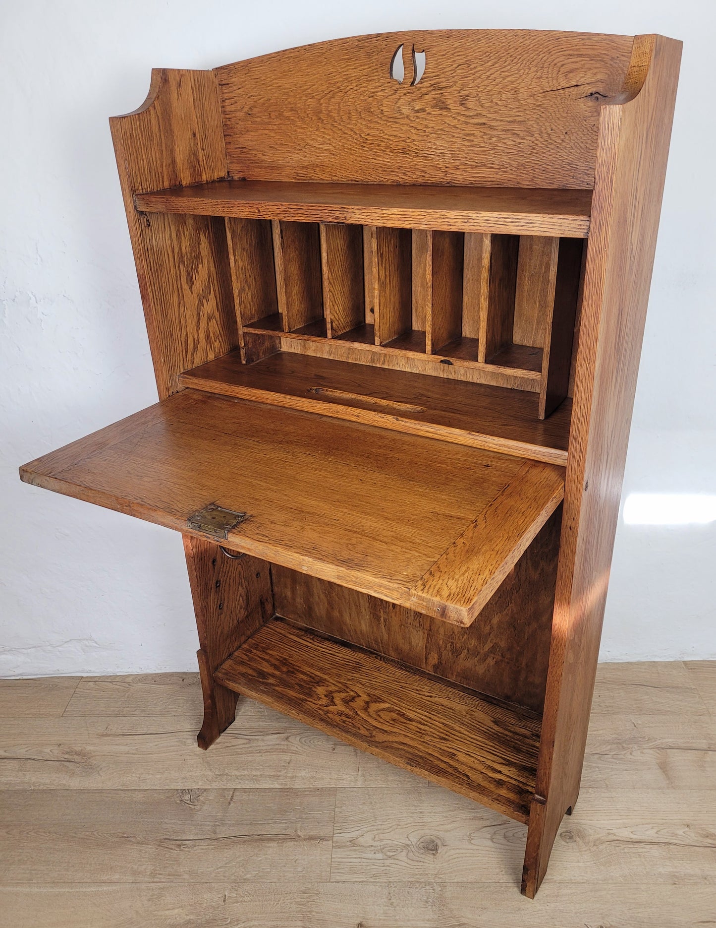 Student Writing Desk Arts & Crafts Oak Country Vintage 1950s Delivery Available