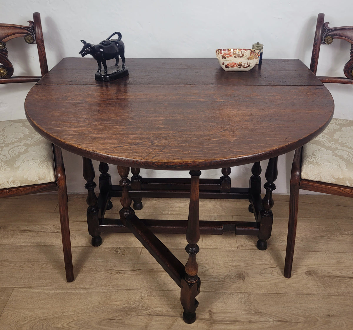 Dining Table Early 20thC Oak Drop Leaf Gateleg Country 1920's Delivery Available