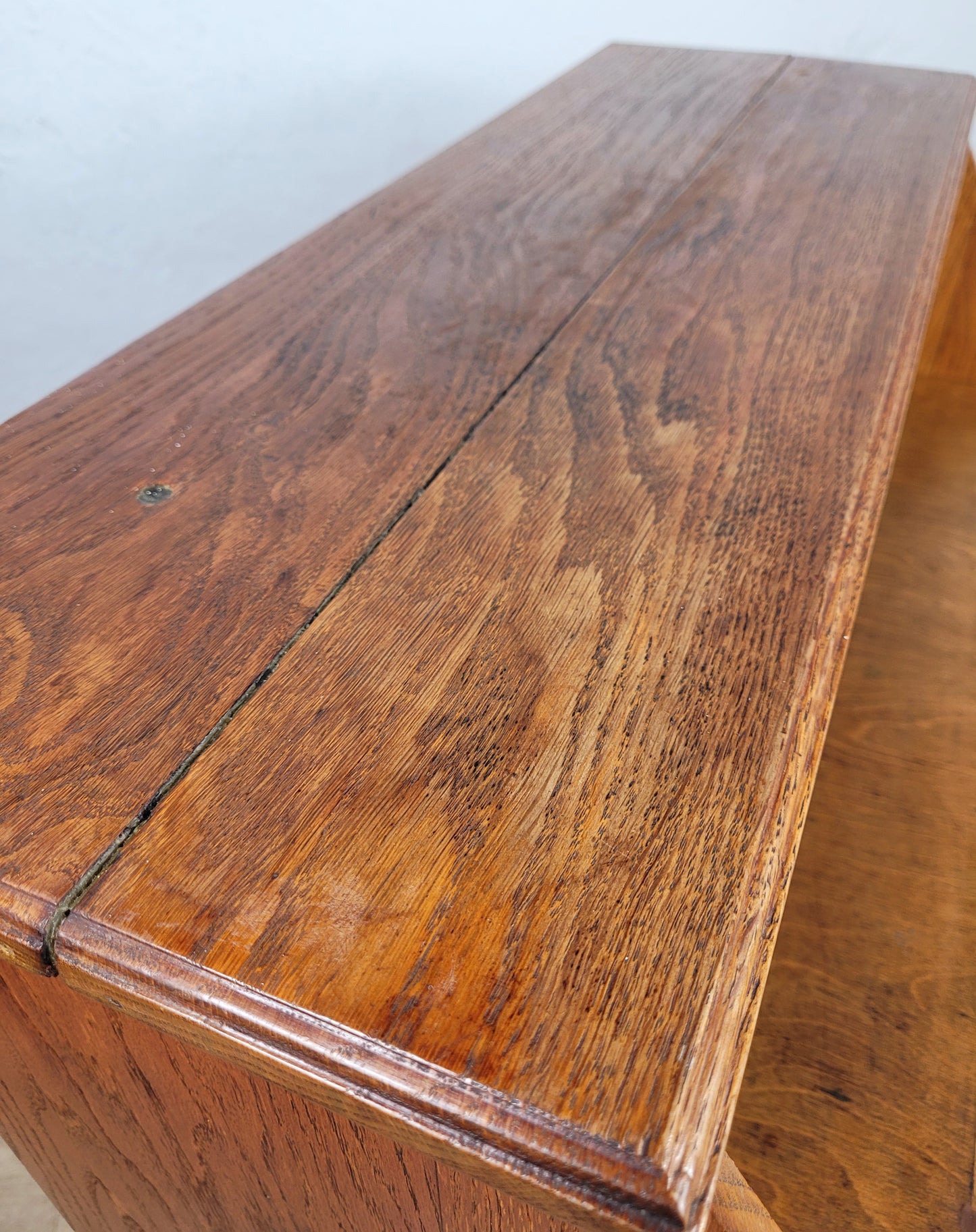 Elm Writing Bureau Desk Vintage 1930s Storage Country Rustic Delivery Available