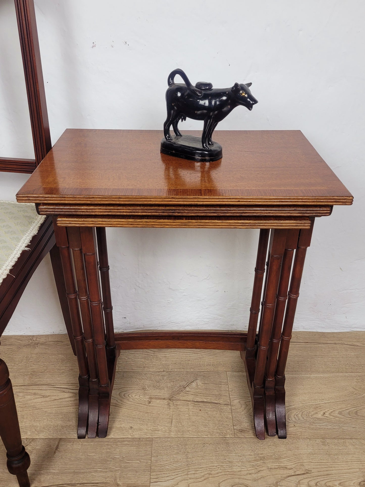 Victorian 3 Nesting Tables Rectangular Mahogany Antique 1900s Postage Available