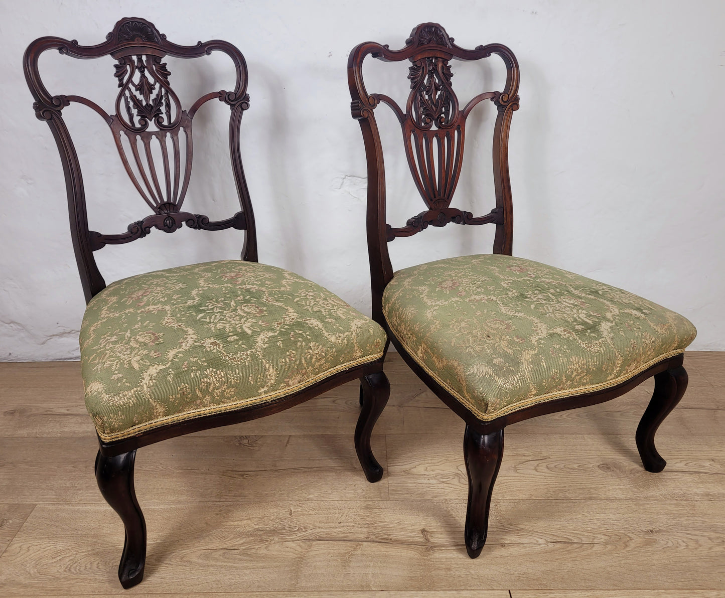 Victorian Nursing Chairs Carved Upholstered Floral 1890 Postage Available