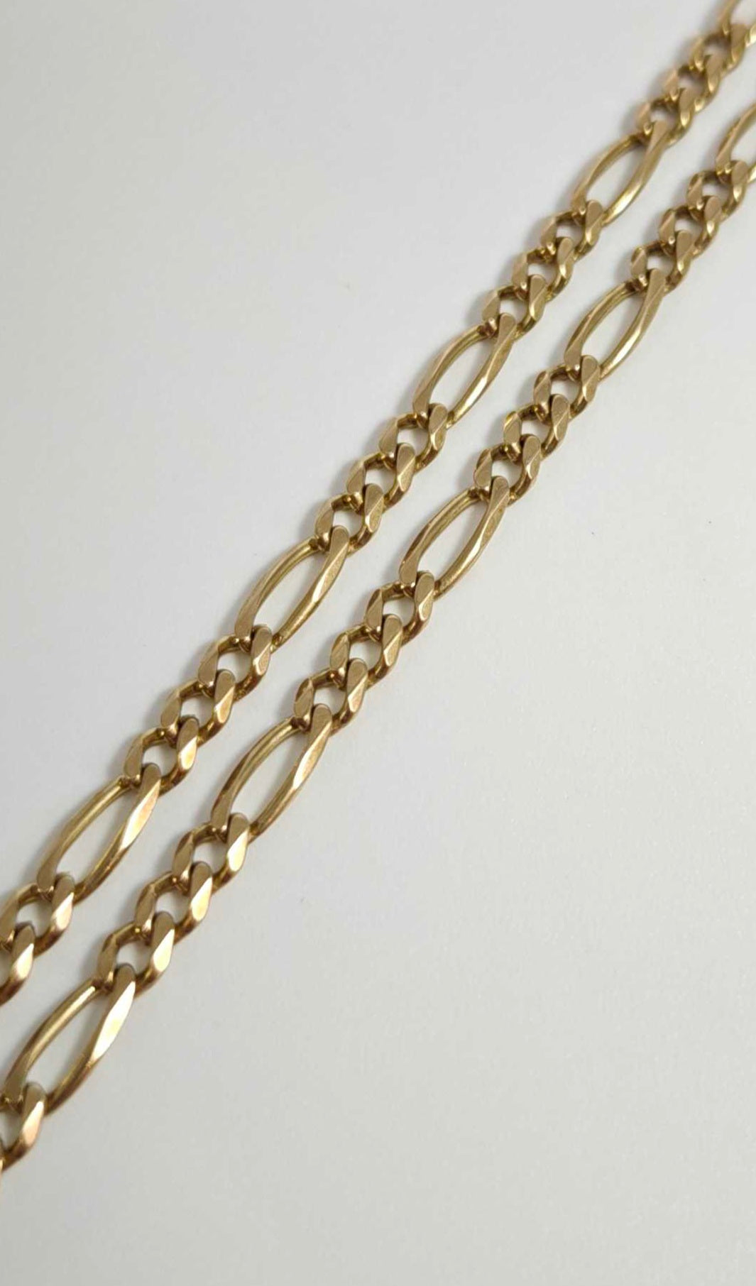 9ct Gold Figaro Necklace 10g Yellow Gold 18.9 Inch Postage Available