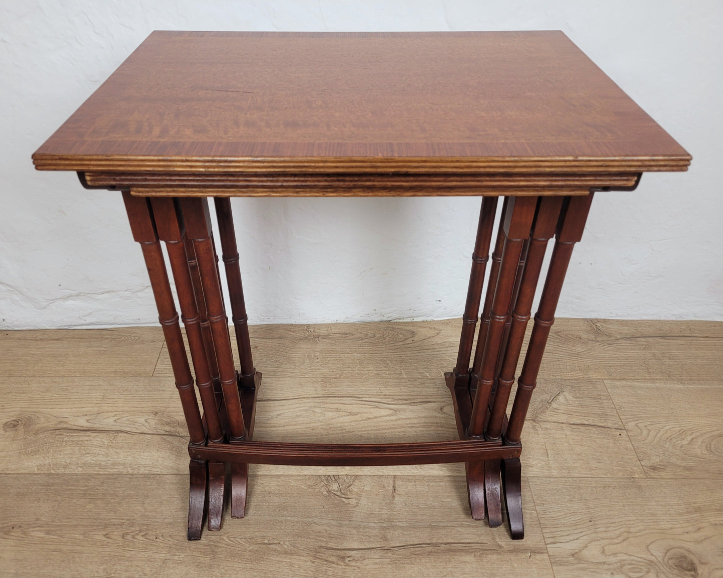 Victorian 3 Nesting Tables Rectangular Mahogany Antique 1900s Postage Available