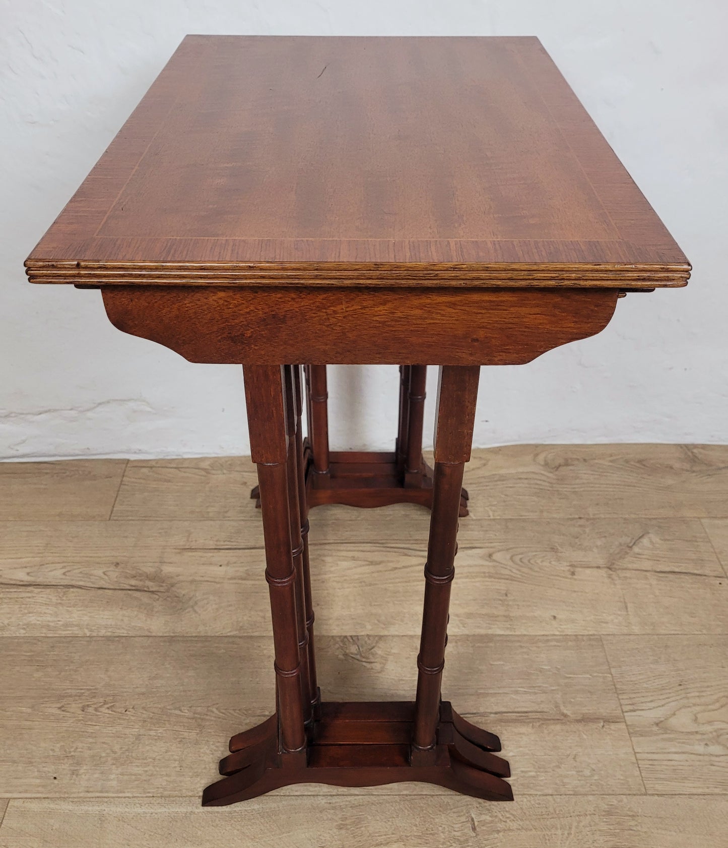 Victorian 3 Nesting Tables Rectangular Mahogany Antique 1900s Postage Available