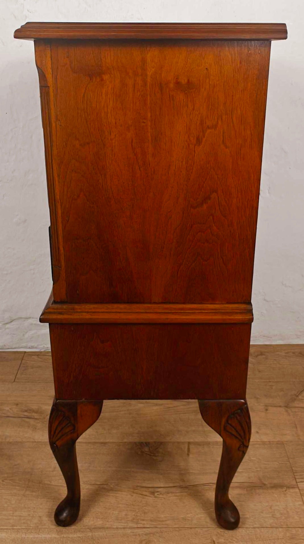 Walnut Chest of Drawers Cabriole Legs Shell Serpentine 1930s Postage Available
