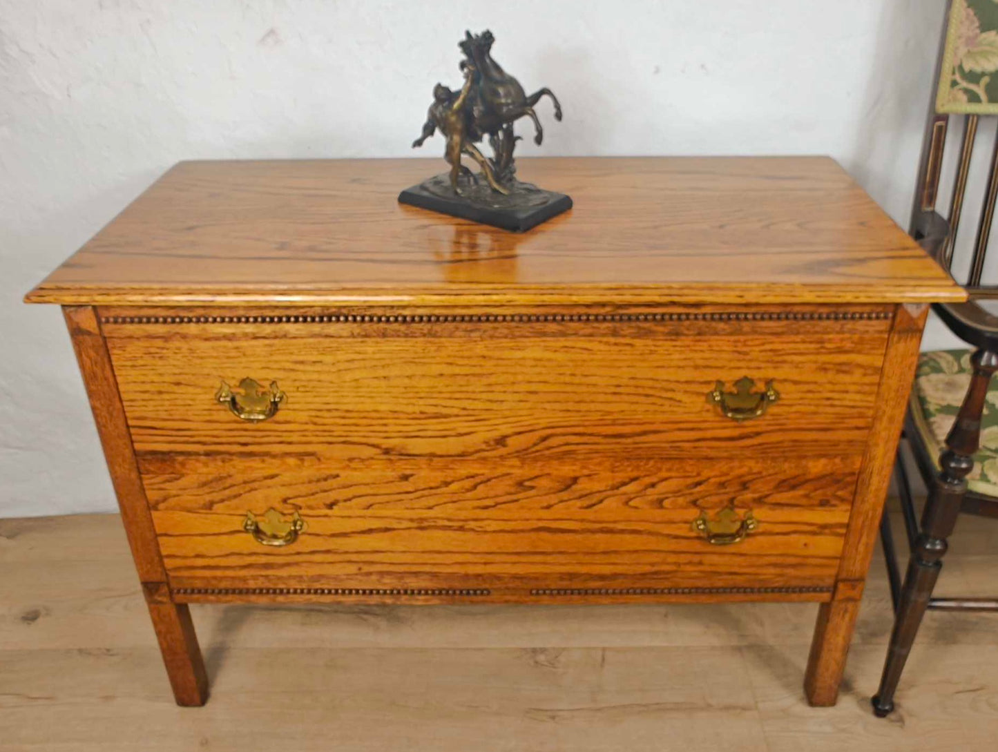Vintage Chest Of Drawers Oak Carved Country Farmhouse Rustic Delivery Available