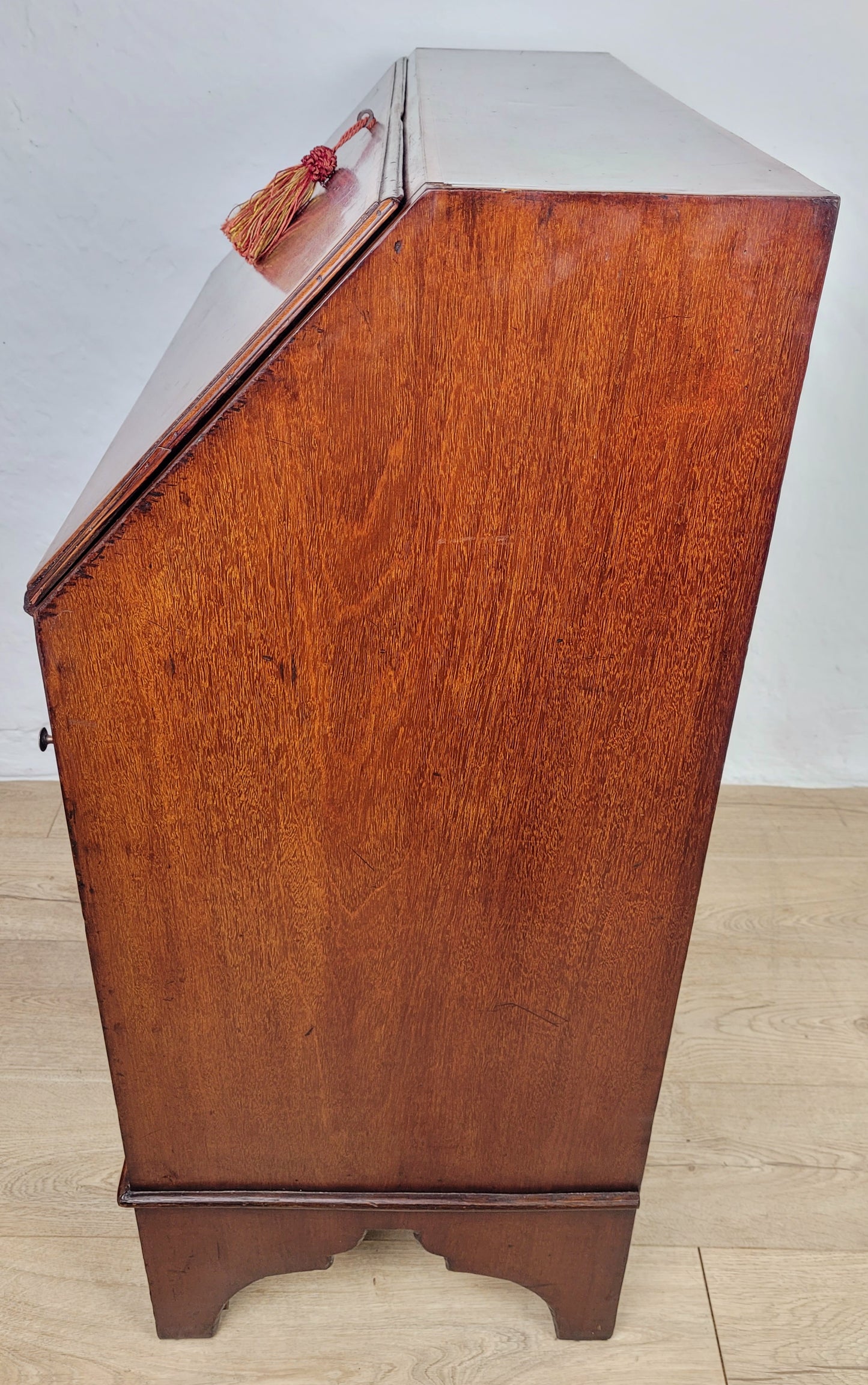 Edwardian Writing Bureau Desk Key & Lock Shell Motif 1910 Delivery Available