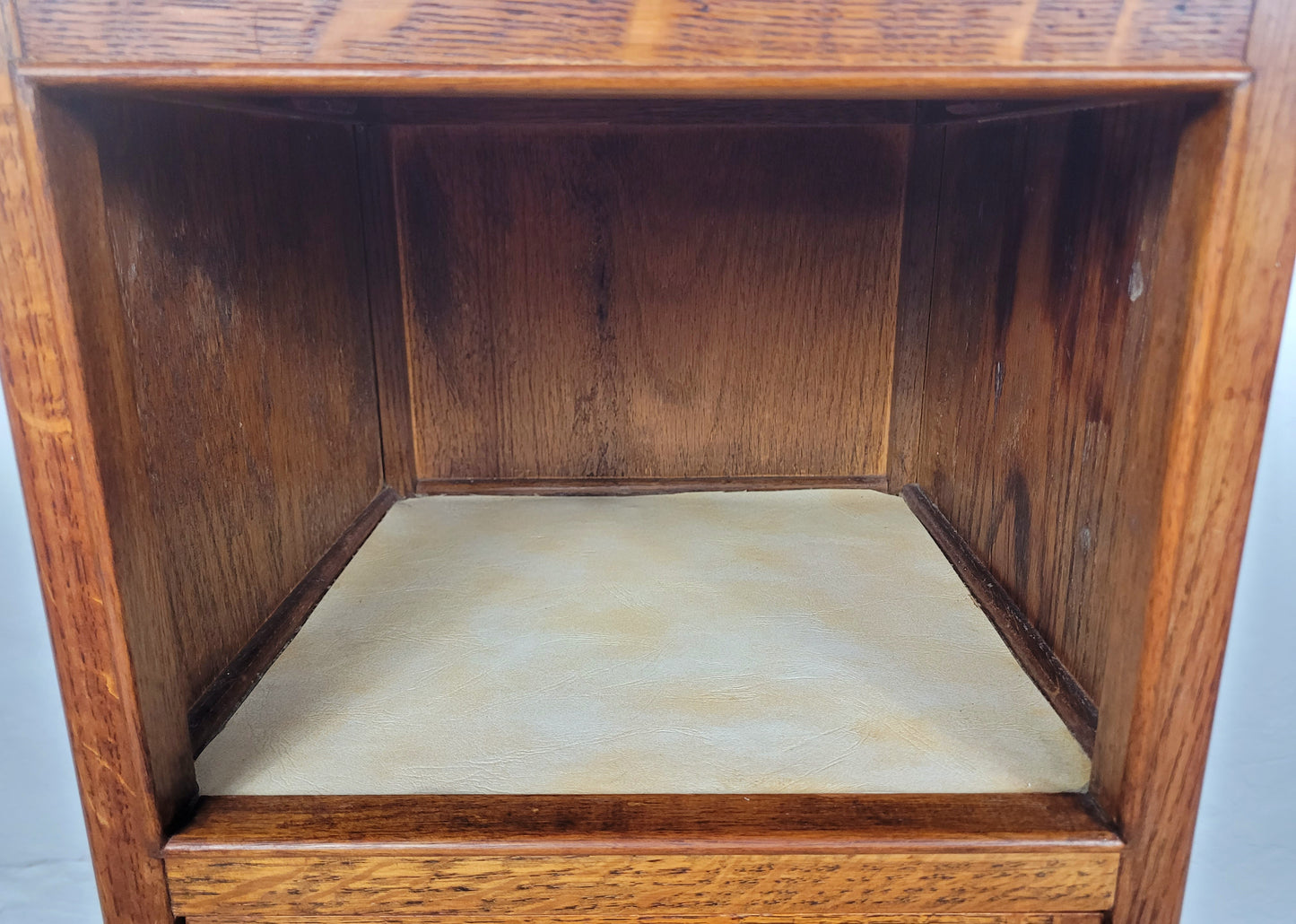 Vintage Bedside Cabinet Oak Mid 20th-Century Country Drawers Postage Available