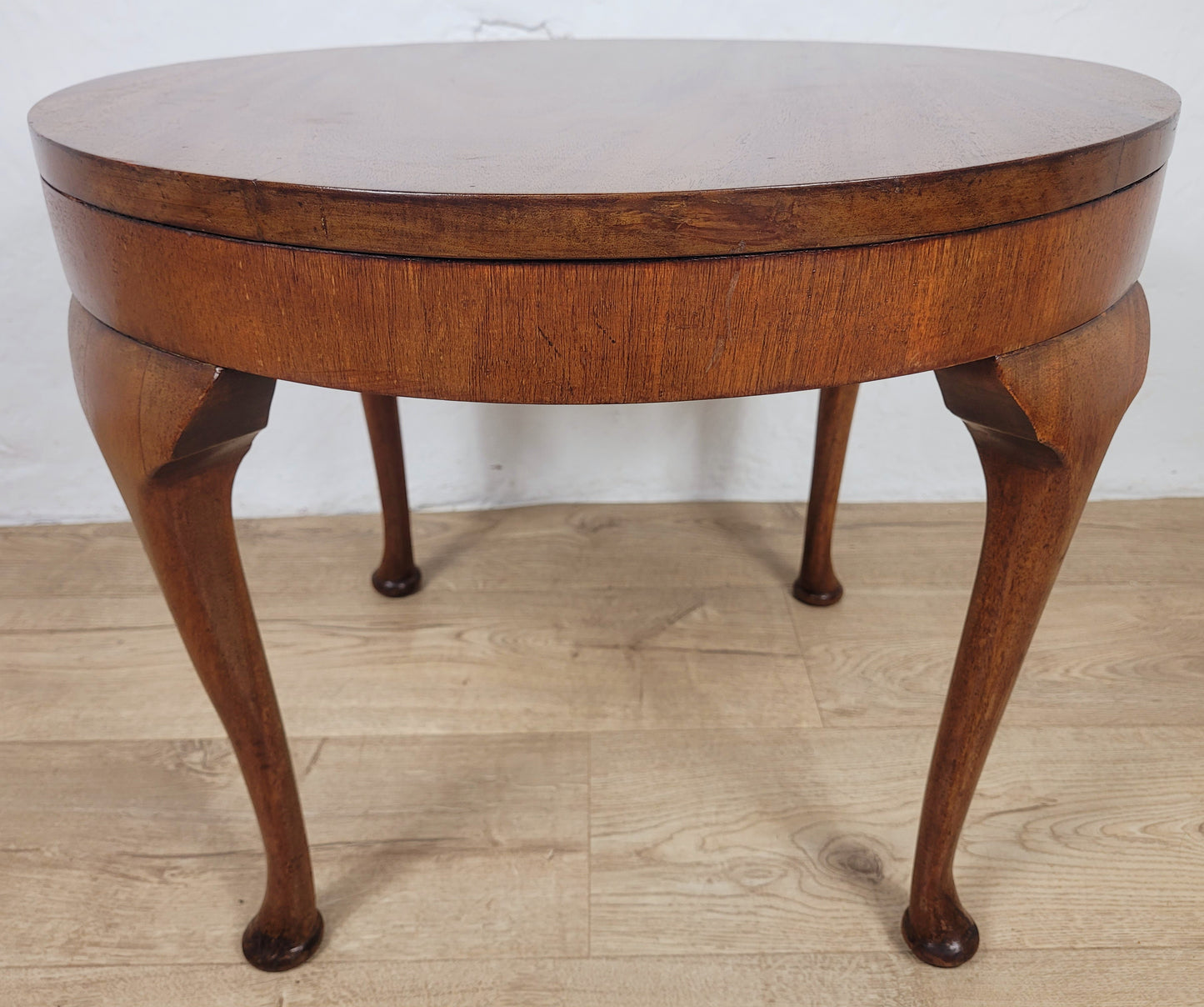 Vintage Circular Coffee Table Mahogany Cabriole Legs 1970s Postage Available