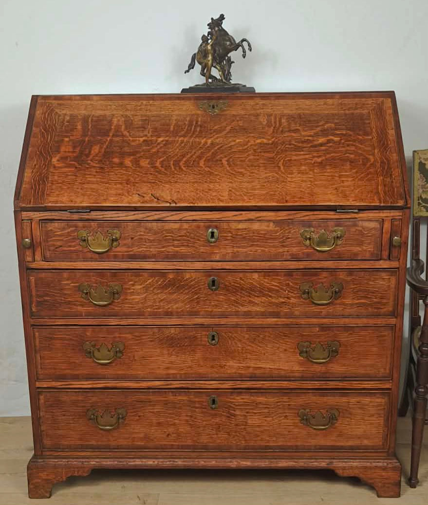 George III Writing Bureau Desk Oak 18thC Antique English Delivery Available