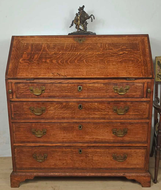 George III Writing Bureau Desk Oak 18thC Antique English Delivery Available